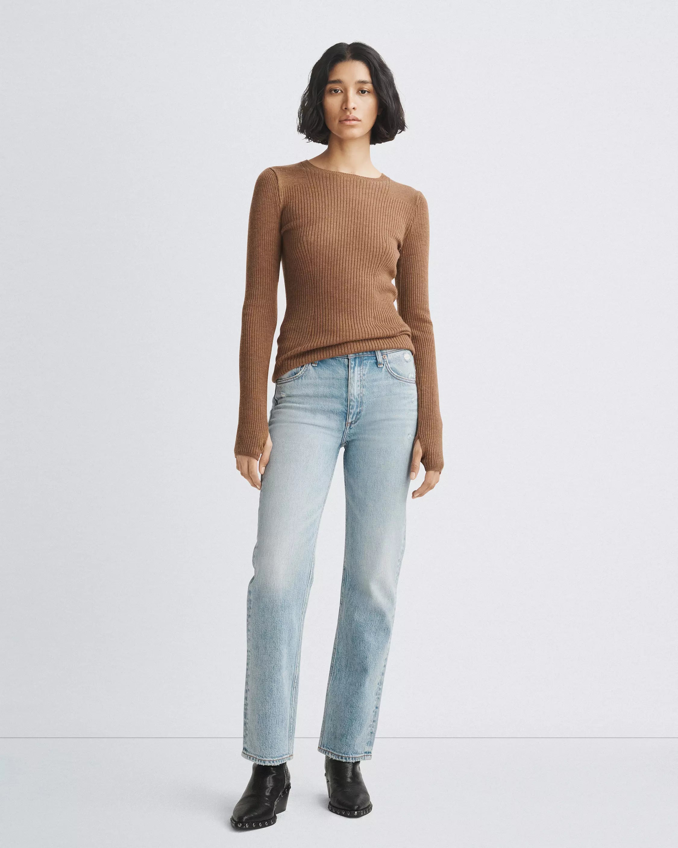 Audrina Crew Camel Sweater - Soft Knit Pullover for Women | Cozy Fall & Winter Fashion | Perfect for Casual Outings & Layering