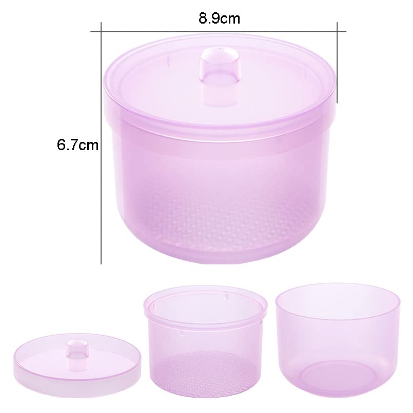 1 Piece Nail Art Tool Cleaning Cup - Professional Sterilizer Tray & Soak Container for Manicure Accessories (Purple) | Perfect for Salon, Home Nail Care & DIY Nail Art Organization