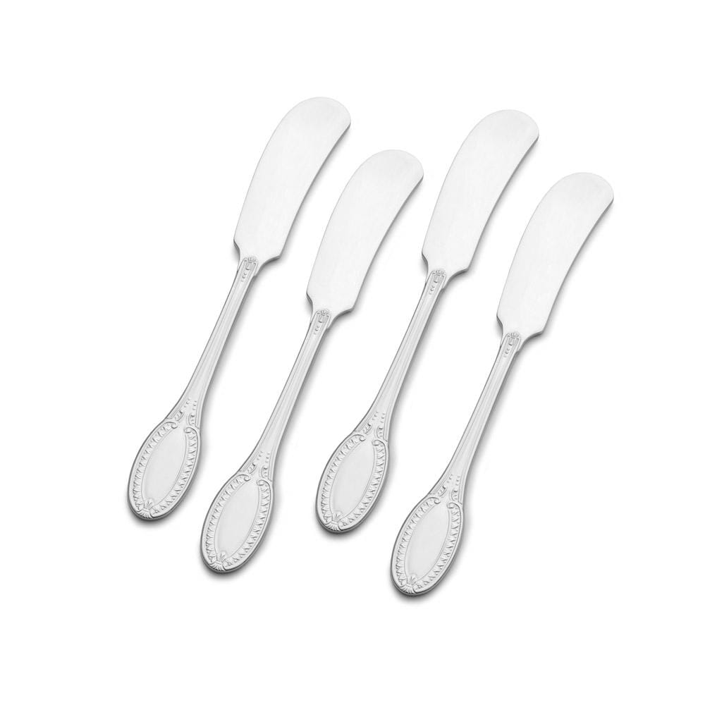4-Piece Stainless Steel Butter Knife Set - Perfect for Hotels, Restaurants, and Home Dining