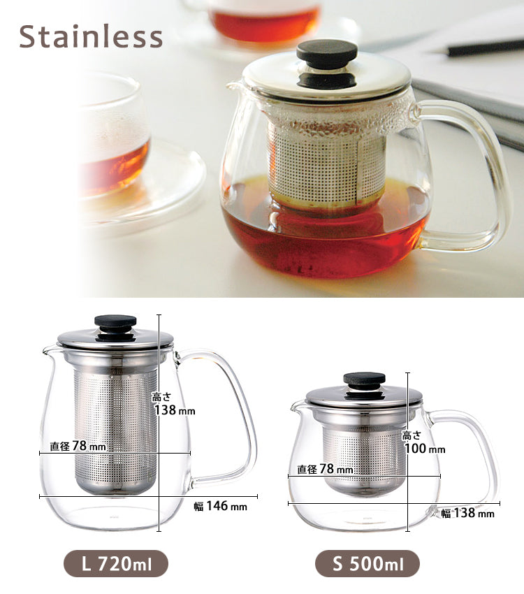 Kinto Unitea Stainless Steel Travel Tumbler - 16oz Insulated Tea & Coffee Mug with Lid - Perfect for Office, Commuting & Outdoor Activities