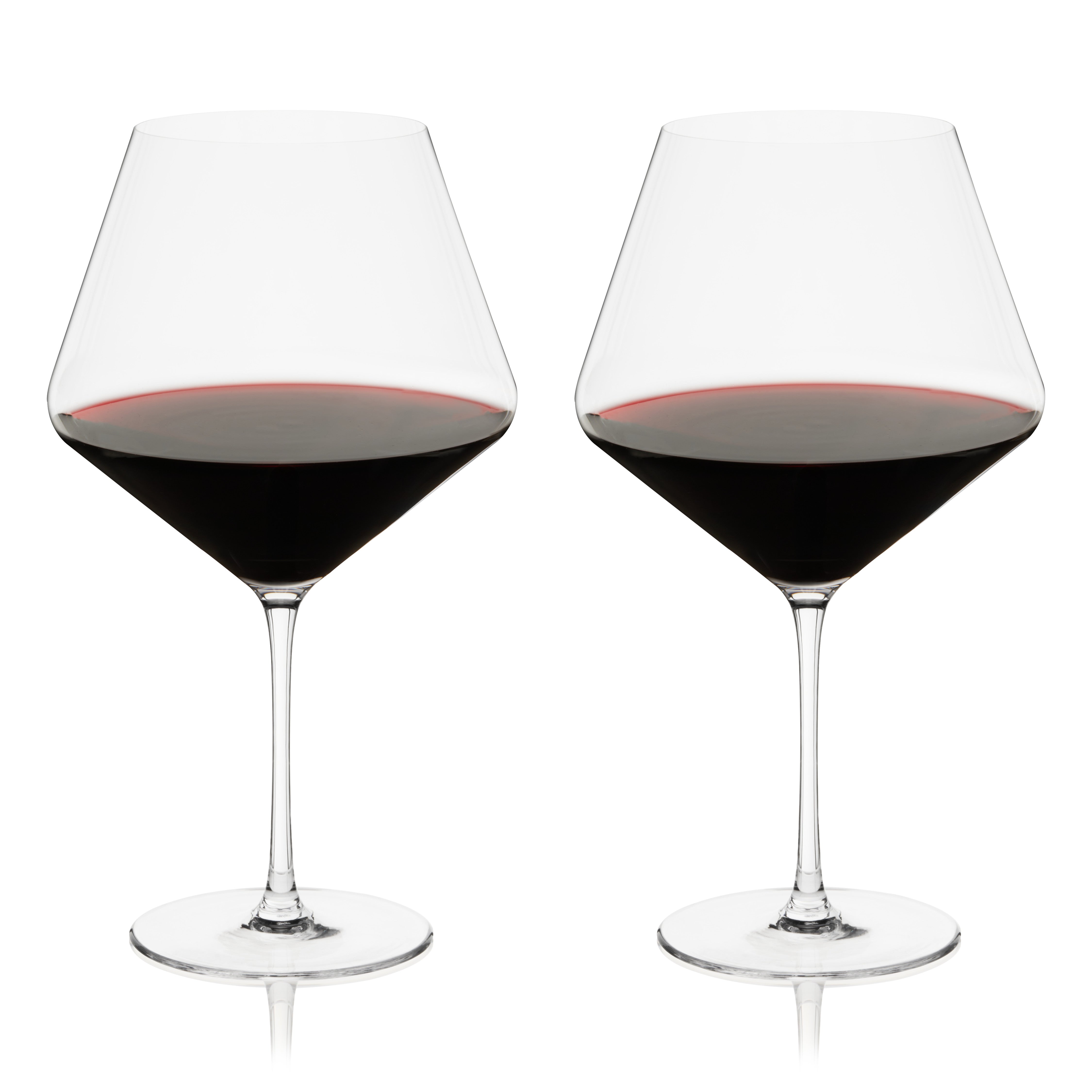 Premium Liminal Burgundy Wine Glasses Set of 2 - Elegant Stemware for Red Wine, Cabernet & Bordeaux - Perfect for Dinner Parties, Romantic Evenings & Wine Tasting Events