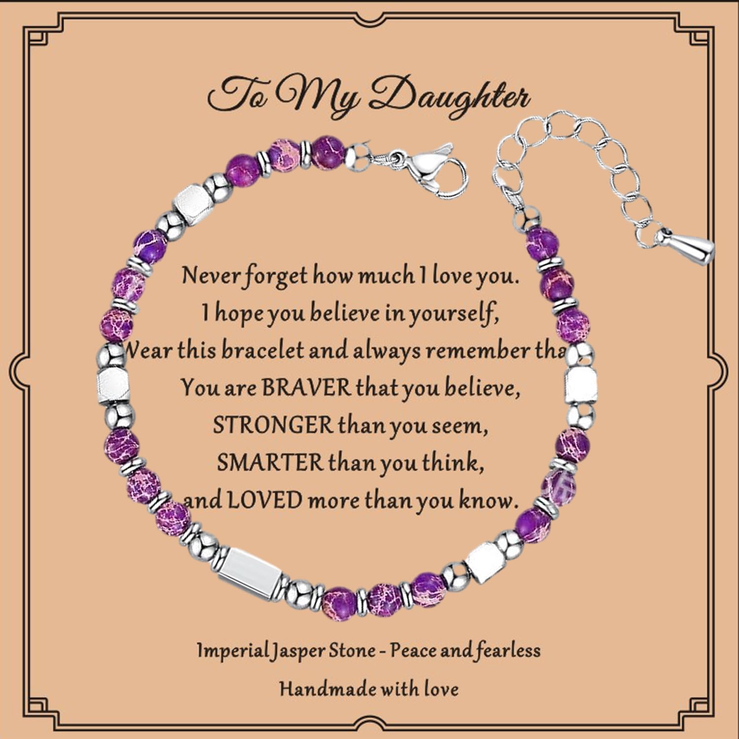 Mother Daughter Bracelets - Unique Handmade Gifts for Women, Teen Girls from Mom & Dad | Trendy Cute Inspirational Jewelry for Birthday, Valentine's Day | Perfect for Family Bonding, Special Occasions & Daily Wear