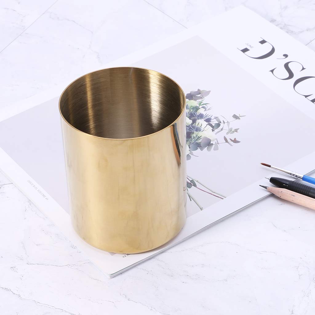 Golden Pen Holder & Pencil Organizer - Elegant Desk Storage for Home Office, School, and Workspace Decor - Perfect for Writers, Students & Professionals
