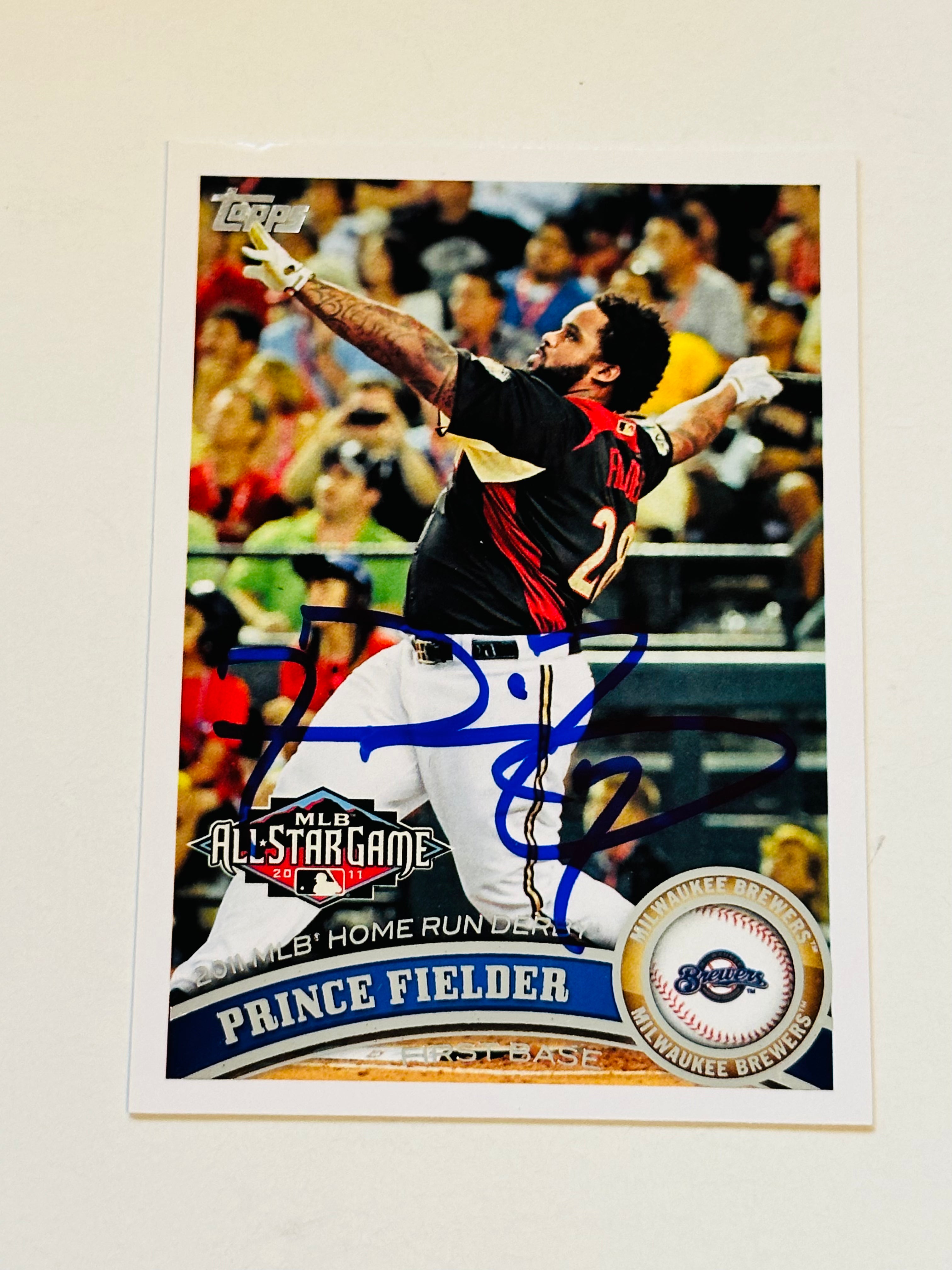 Authentic Prince Fielder Autographed Baseball Card with COA - Perfect for Sports Memorabilia Collectors & Detroit Tigers Fans