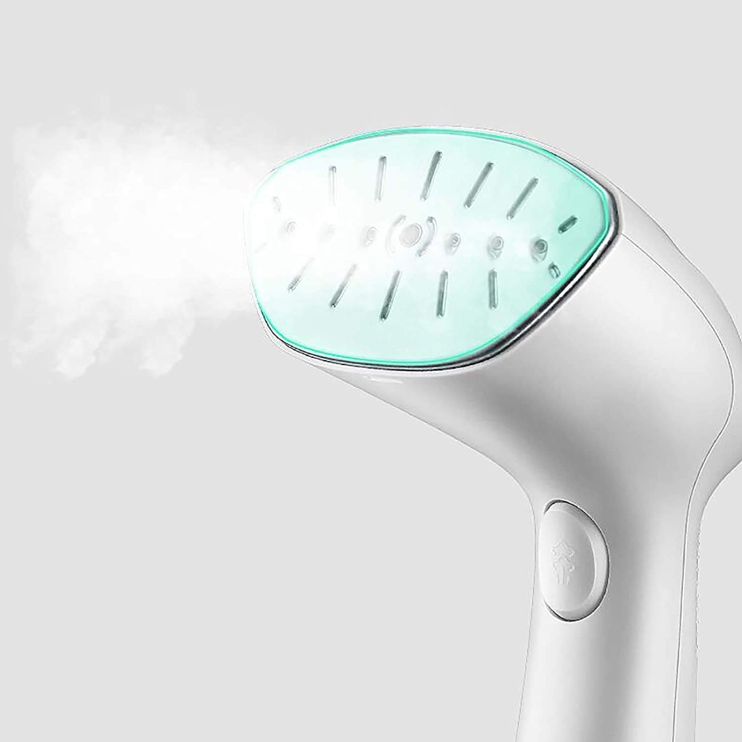 Portable Handheld Garment Steamer for Clothes - Powerful Travel Steamer & Wrinkle Remover - Compact Fabric Steam Iron for Suits, Dresses, Curtains - Perfect for Home, Office & Travel (White)