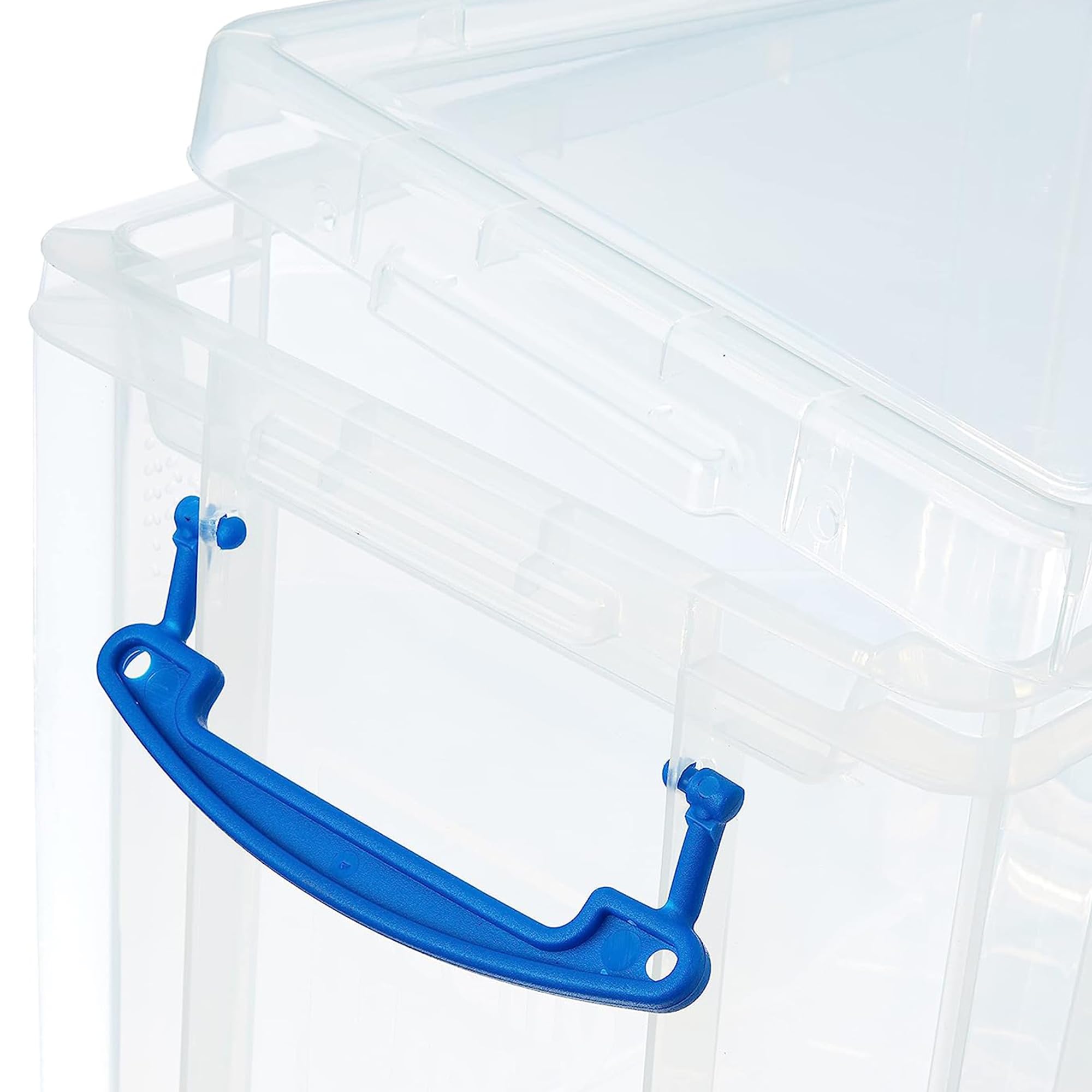 19L Plastic Stackable Storage Containers with Snap Lid & Clip Lock Handles - 10 Pack for Home Office Organization | Durable Storage Bins for Closet, Garage & Pantry Organization