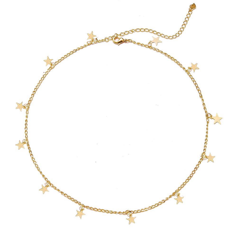 YANCHUN Gold Star Choker Necklace for Women & Teen Girls - Elegant Layered Aesthetic Jewelry Gift for Birthday, Valentine's Day & Special Occasions | Perfect for Everyday Wear, Parties & Date Nights