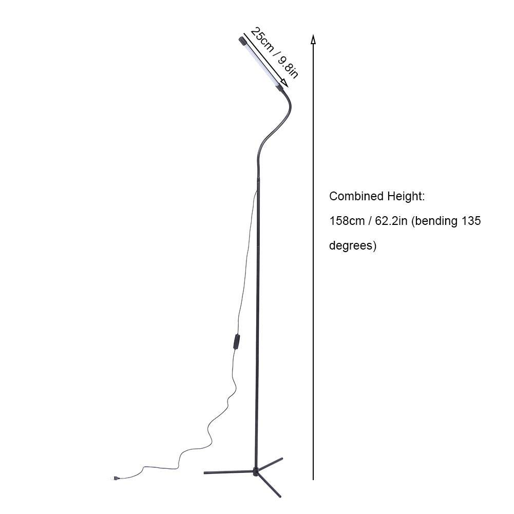 Adjustable LED Floor Lamp with USB Port - Dimmable Standing Light for Reading, Studying, Sewing & Painting - Perfect for Living Room, Bedroom & Office Lighting