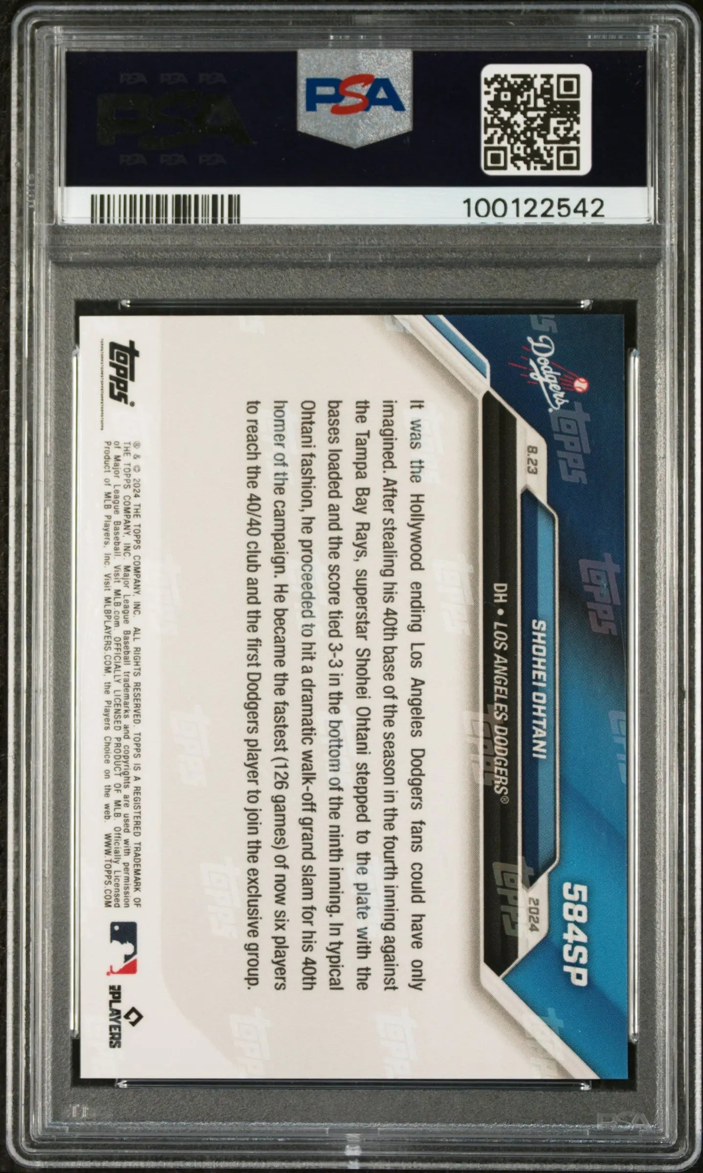 2024 Topps Now Baseball Shohei Ohtani 40/40 Club Refractor SP PSA 10 Gem Mint - Rare Collectible Card for Baseball Fans & Investors - Perfect for Display, Trading, and Memorabilia Collections