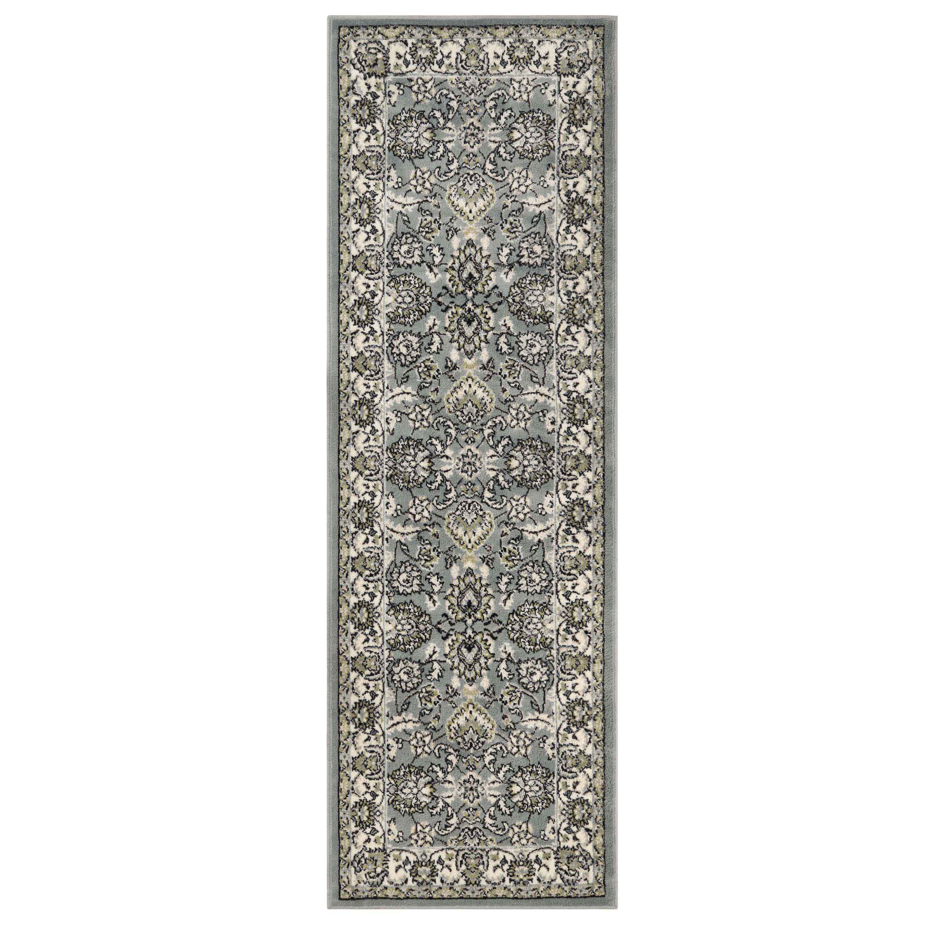 Lille Elegant Floral Indoor Area Rug - Non-Slip Soft Living Room Carpet Runner for Bedroom, Hallway & Entryway Decor