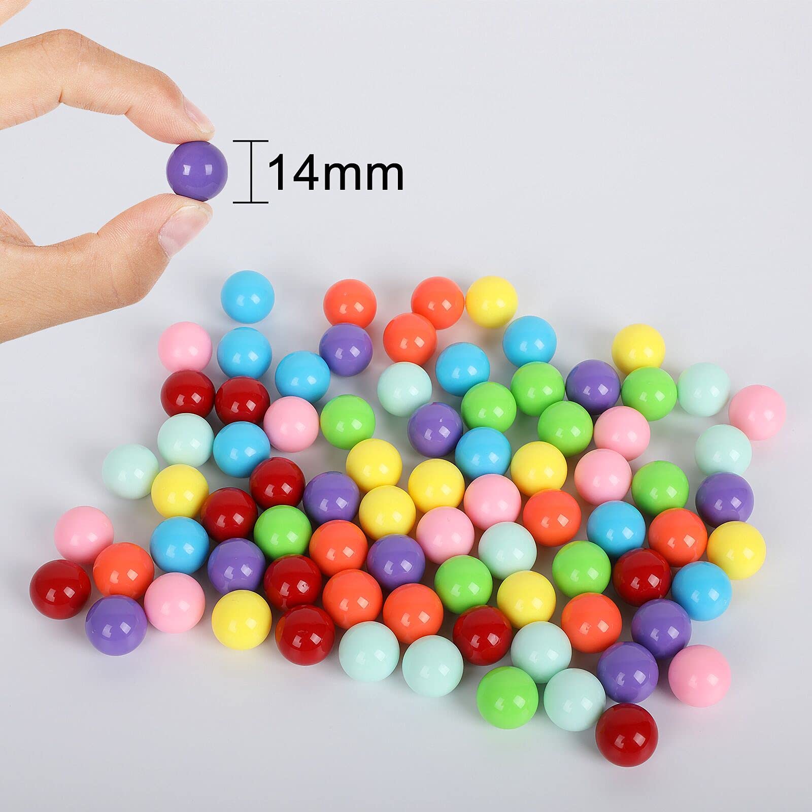 80pcs Chinese Checker Game Replacement Balls - 8 Vibrant Colors 14mm Acrylic Marbles for Marble Run, Aggravation, Traditional Board Games - Perfect for Family Game Night & Educational Play