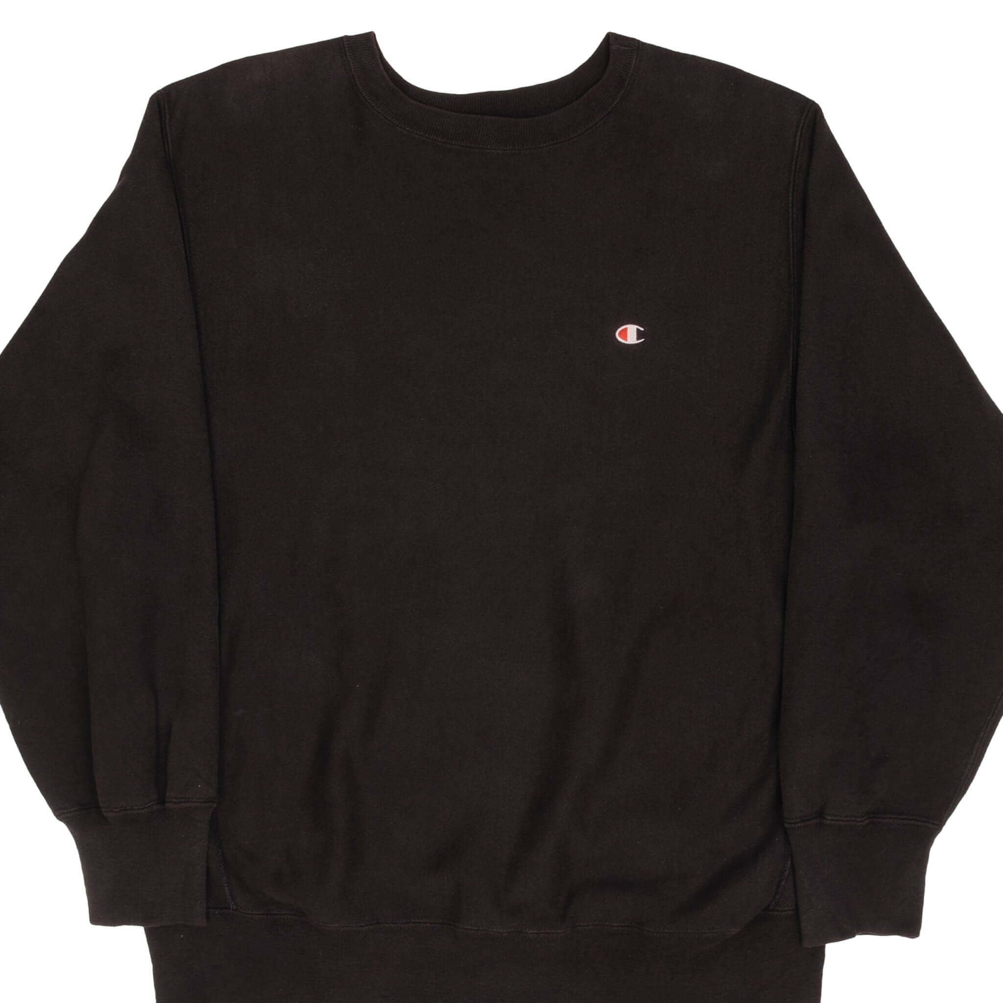 Vintage Champion Reverse Weave Black Sweatshirt 1980s Size XL Made in USA - Retro Streetwear for Men, Unisex Comfort Fit for Casual Wear & Gym