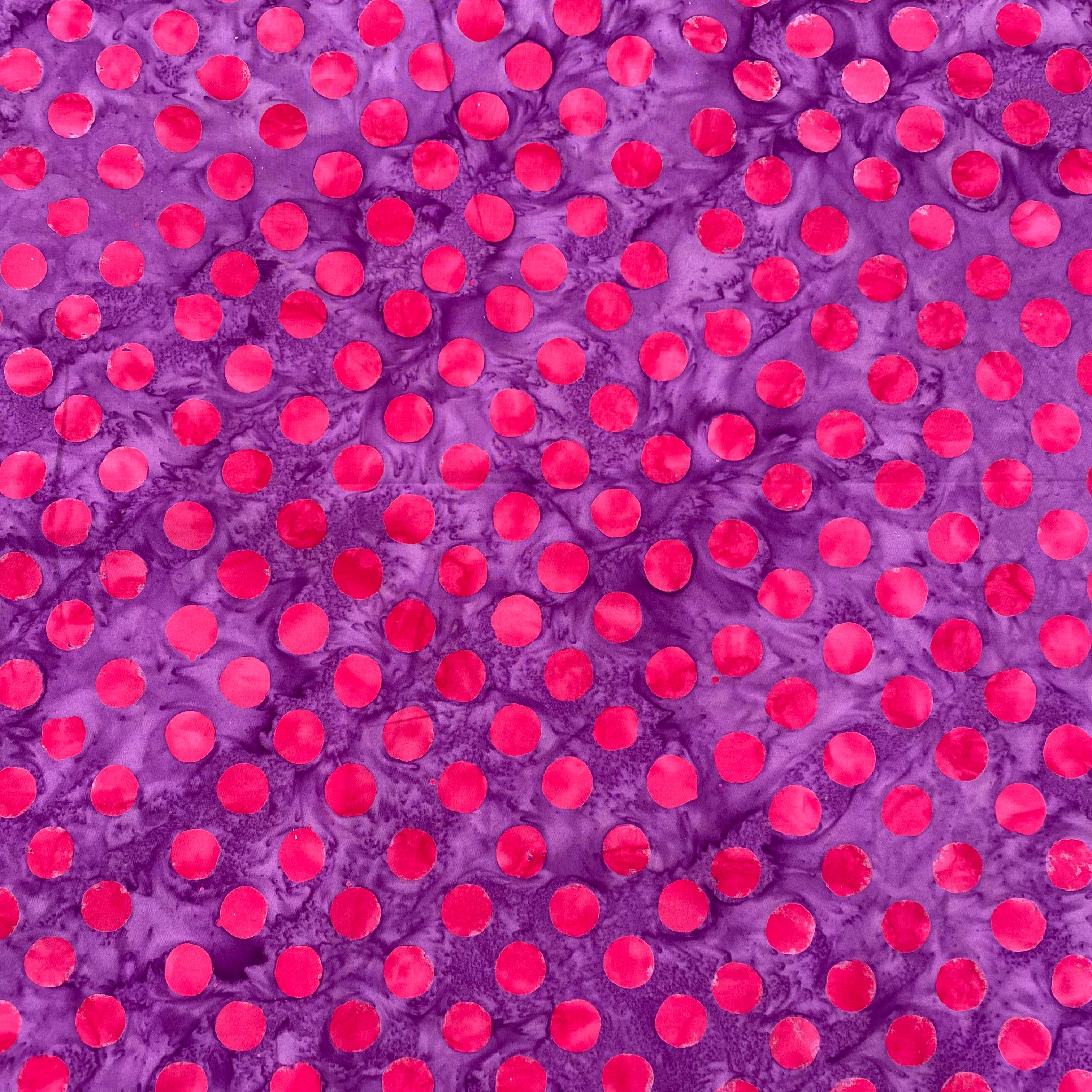 Batik Backing Fabric Spots Purple and Pink - BA 108 1565 - Perfect for Quilting, DIY Crafts, and Home Decor Projects