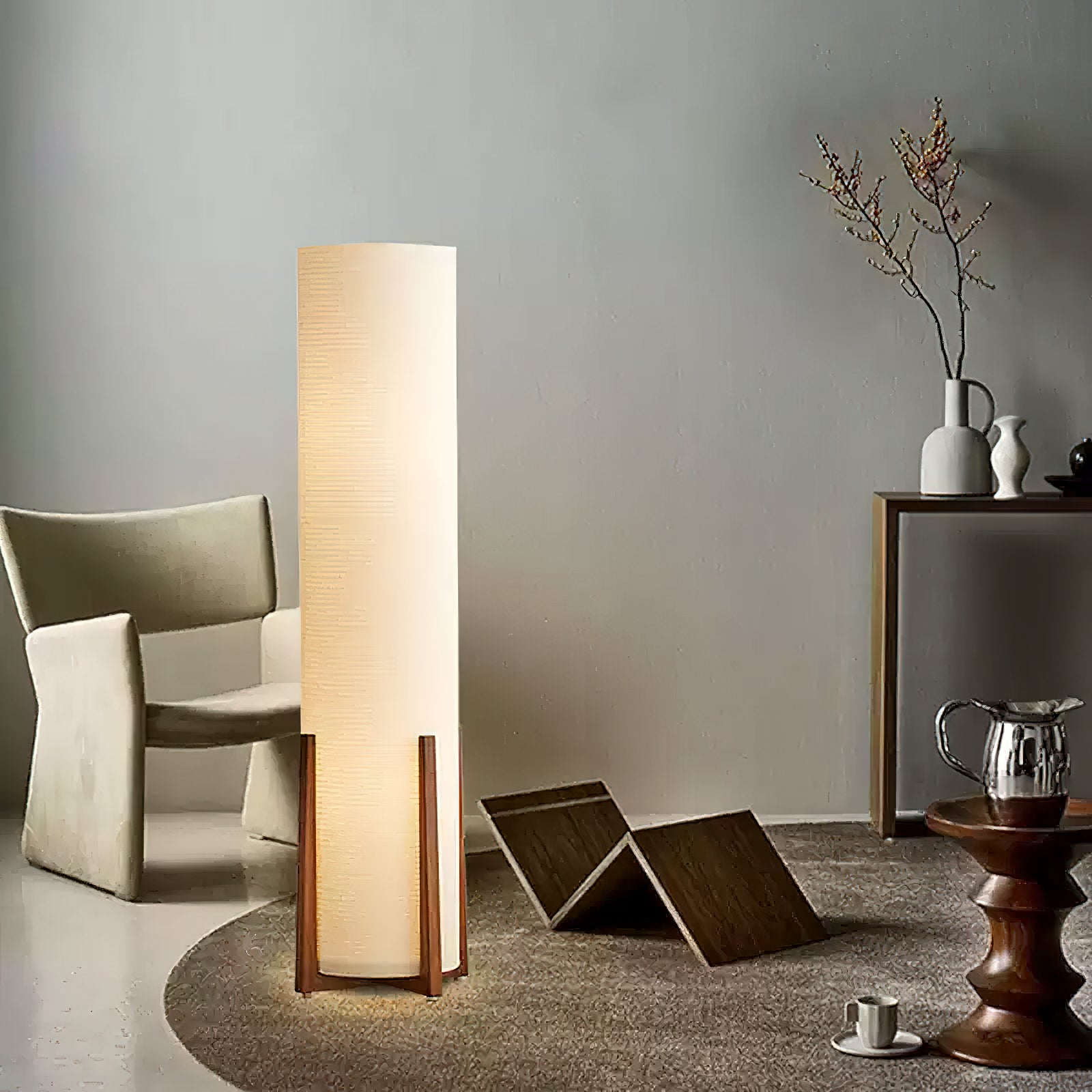 Brightech Parker LED Floor Lamp - Modern Standing Light for Living Room, Bedroom & Office - Adjustable Brightness & Energy Efficient Lighting for Reading & Relaxation
