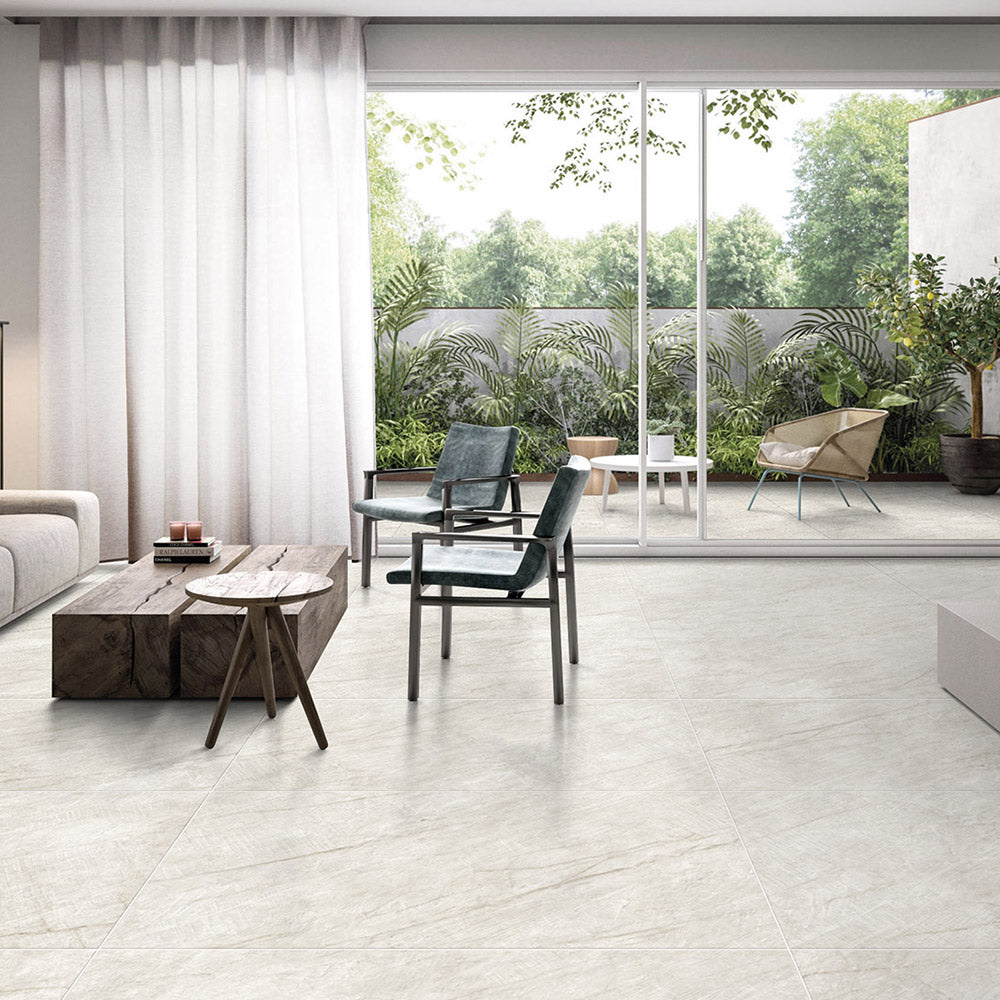 Adelaide Beige 600x600 Matt Marble Look Porcelain Tile - Premium Floor & Wall Tiles for Living Room, Bathroom & Kitchen Renovation