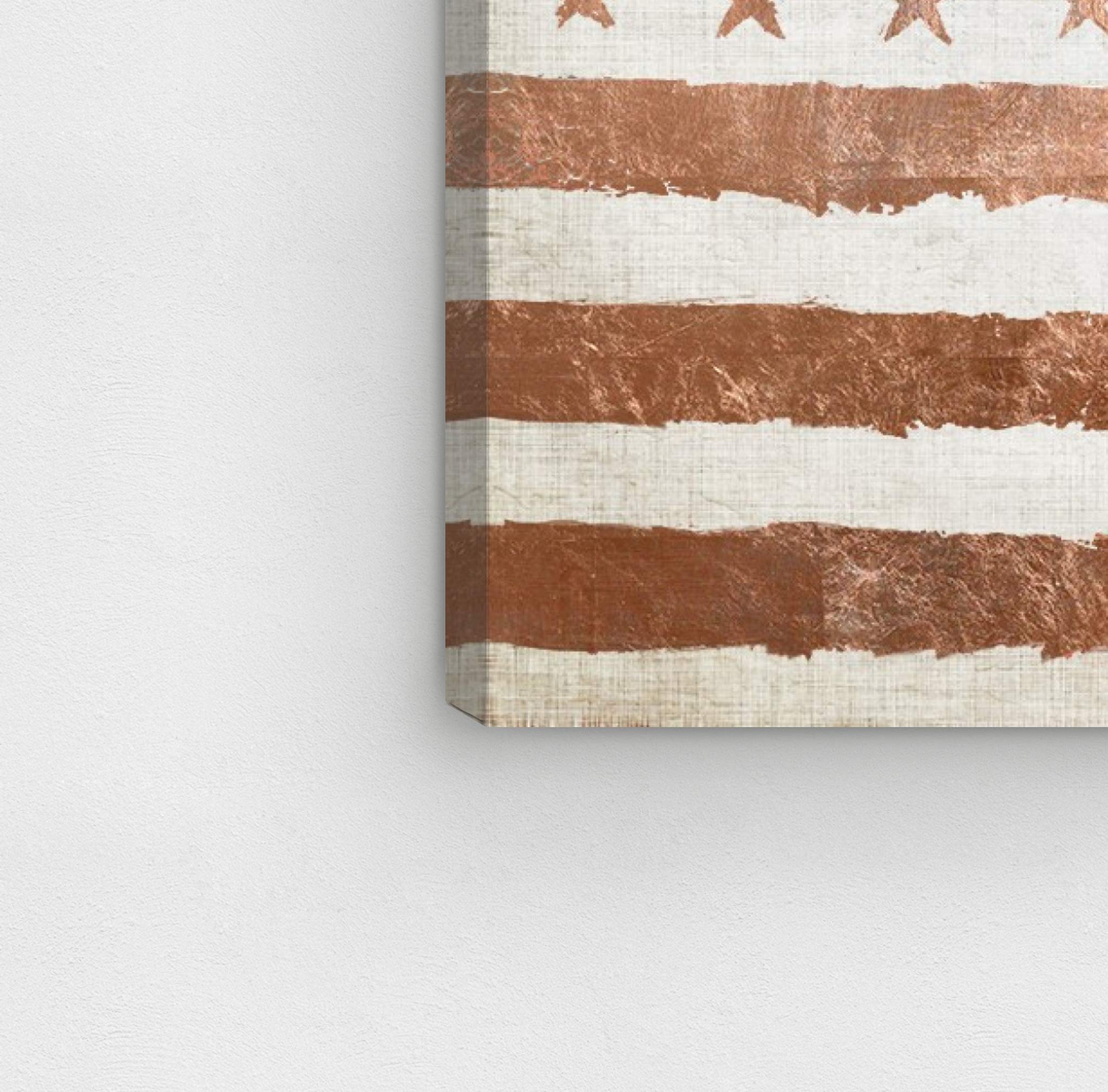 Rocky Ivory Copper Freedom Canvas Wall Art - Patriotic American Decor by Oliver Gal Artist Co. | Perfect for Living Room, Office & Home Decor