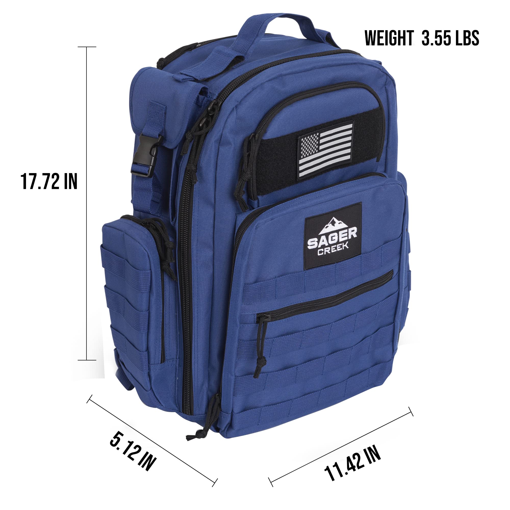 Premium Diaper Bag Backpack for Men - Waterproof Travel Baby Changing Station with Insulated Bottle Pockets | Perfect for Dads, Travel & On-The-Go Parenting (Sager Creek)