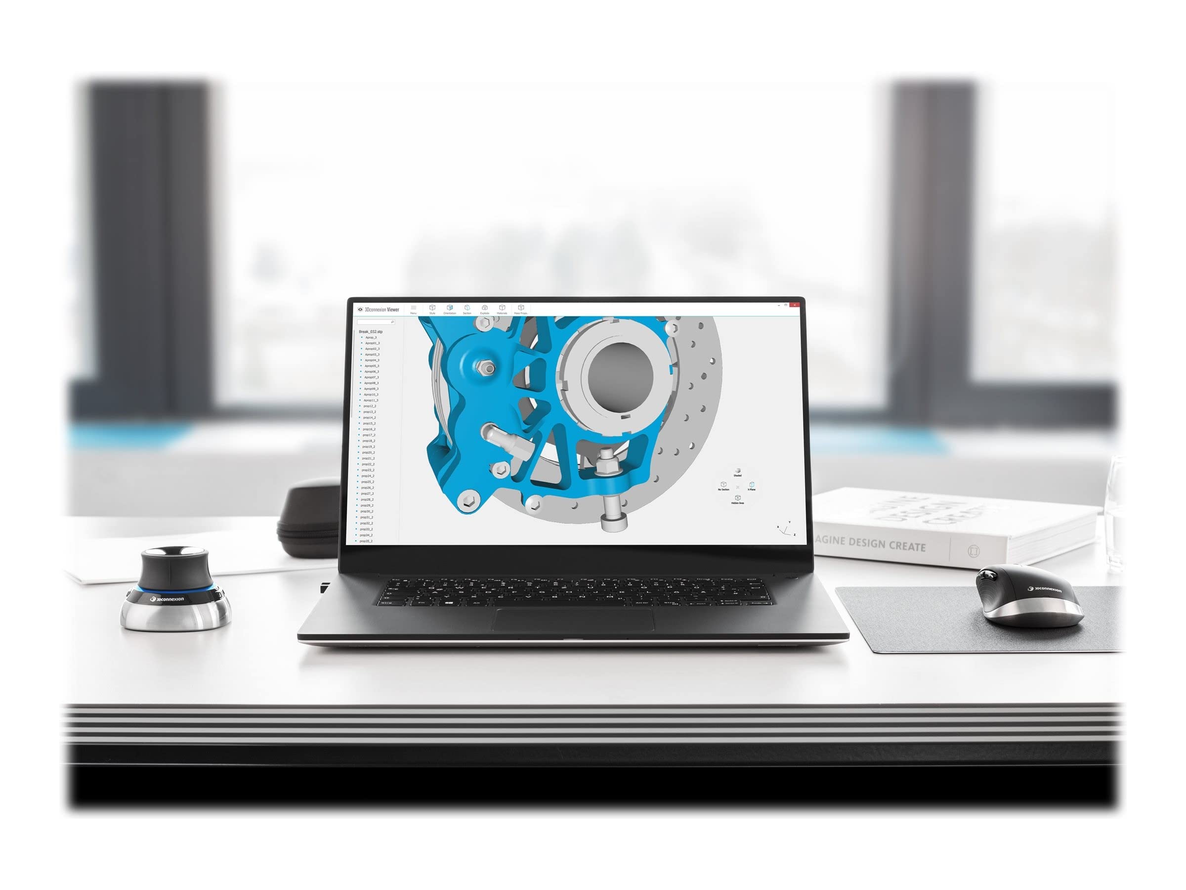 3Dconnexion SpaceMouse Wireless Kit 2 - Wireless 3D Mouse & CadMouse Compact for CAD Design | Includes Universal Receiver, Mouse Pad & USB Cable | Perfect for AutoCAD, SolidWorks & 3D Modeling Professionals