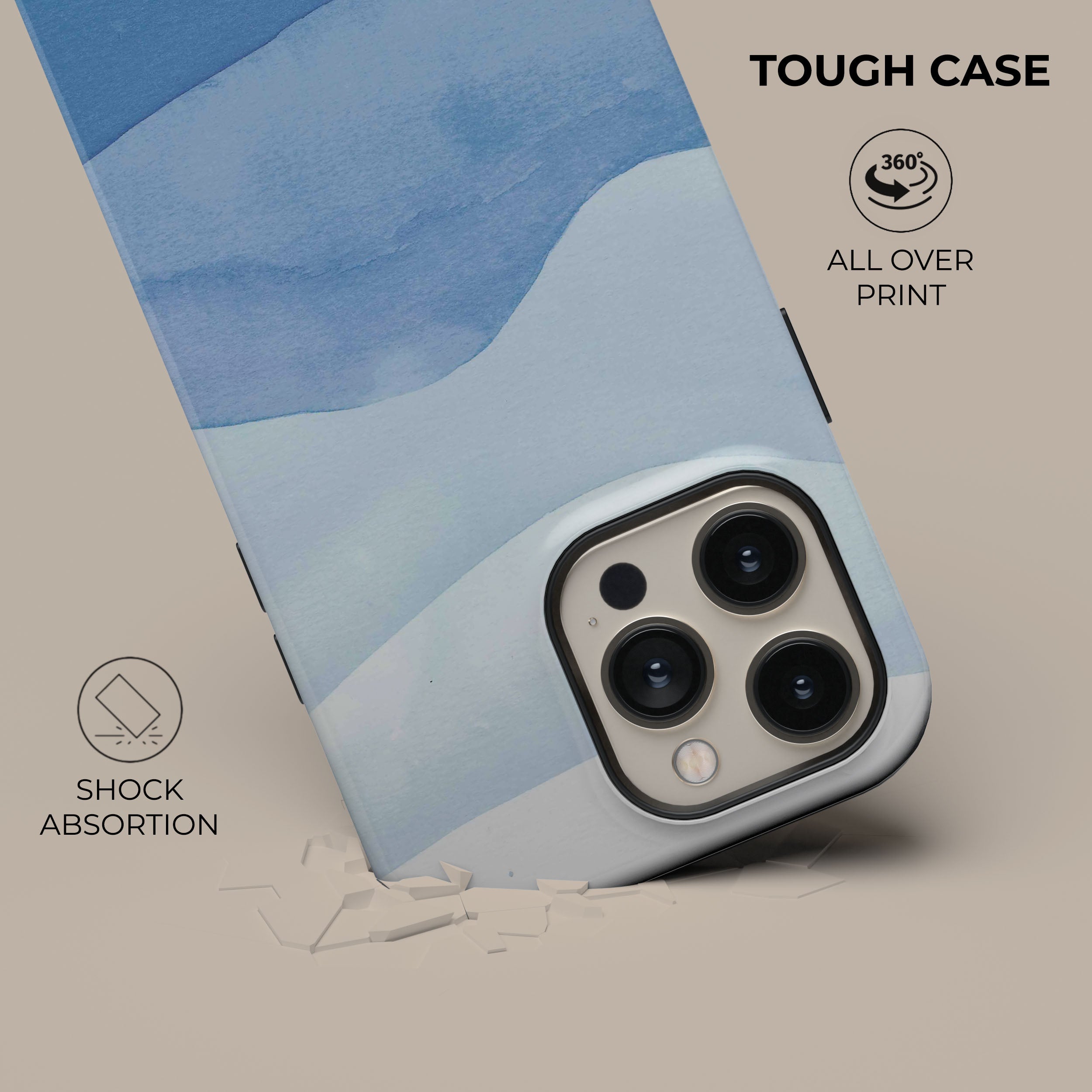 Premium Ocean Blue Phone Case - Shockproof & Slim Design for iPhone & Samsung - Perfect for Outdoor Adventures & Daily Protection