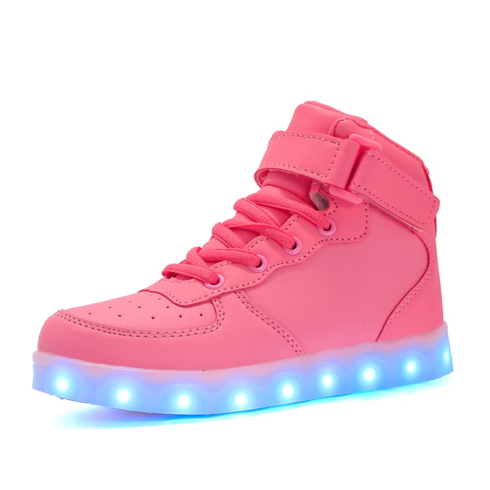 HIWISH LED Light Up Shoes - High Top USB Rechargeable Glow Sneakers for Men, Women, Boys & Girls - Perfect for Night Running, Raves, Parties & Festivals