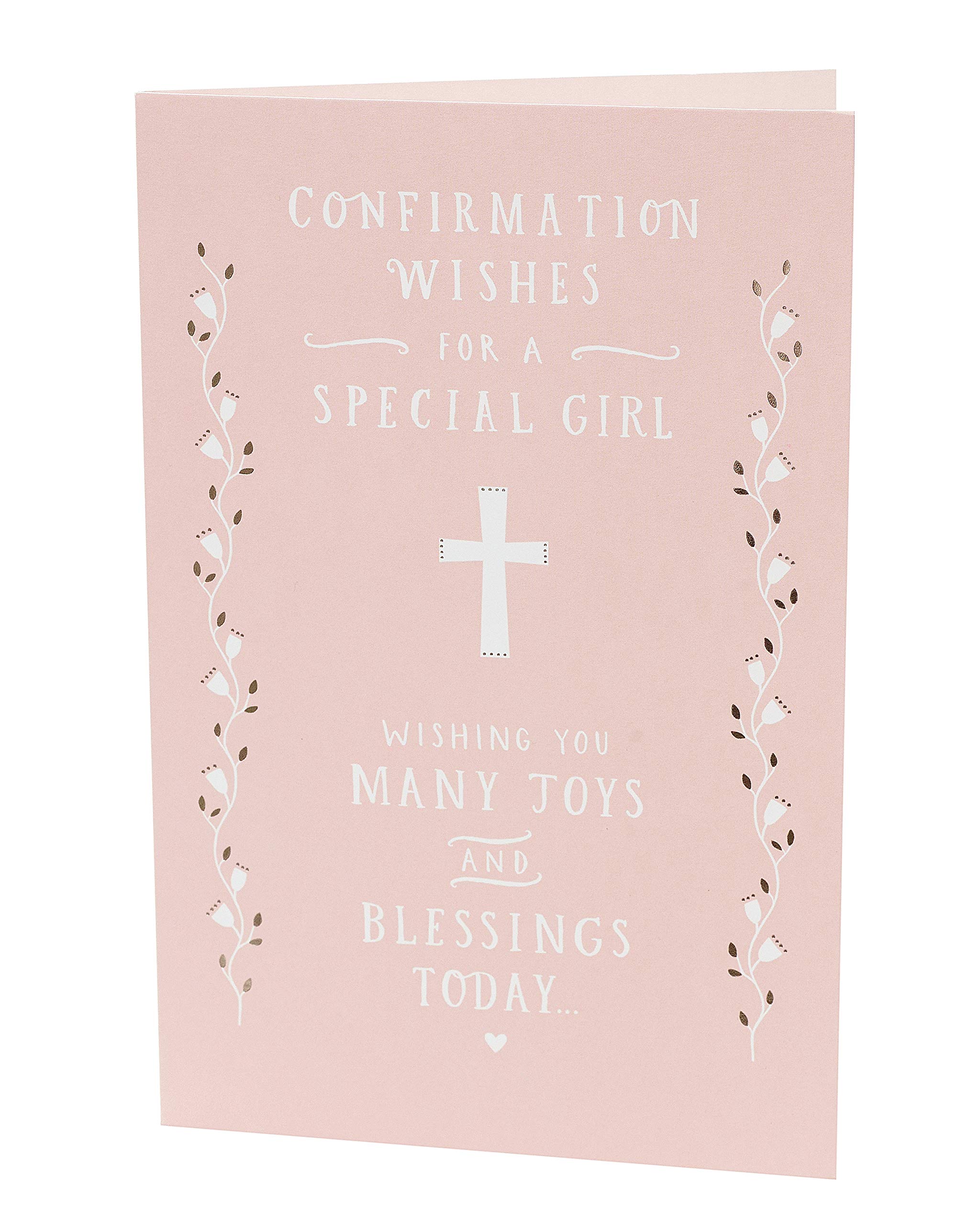 Religious Confirmation Card for Girls - Holy Blessings & Congratulations Card for Confirmation Day - Perfect Gift for Special Girls in Church Celebrations & Religious Ceremonies