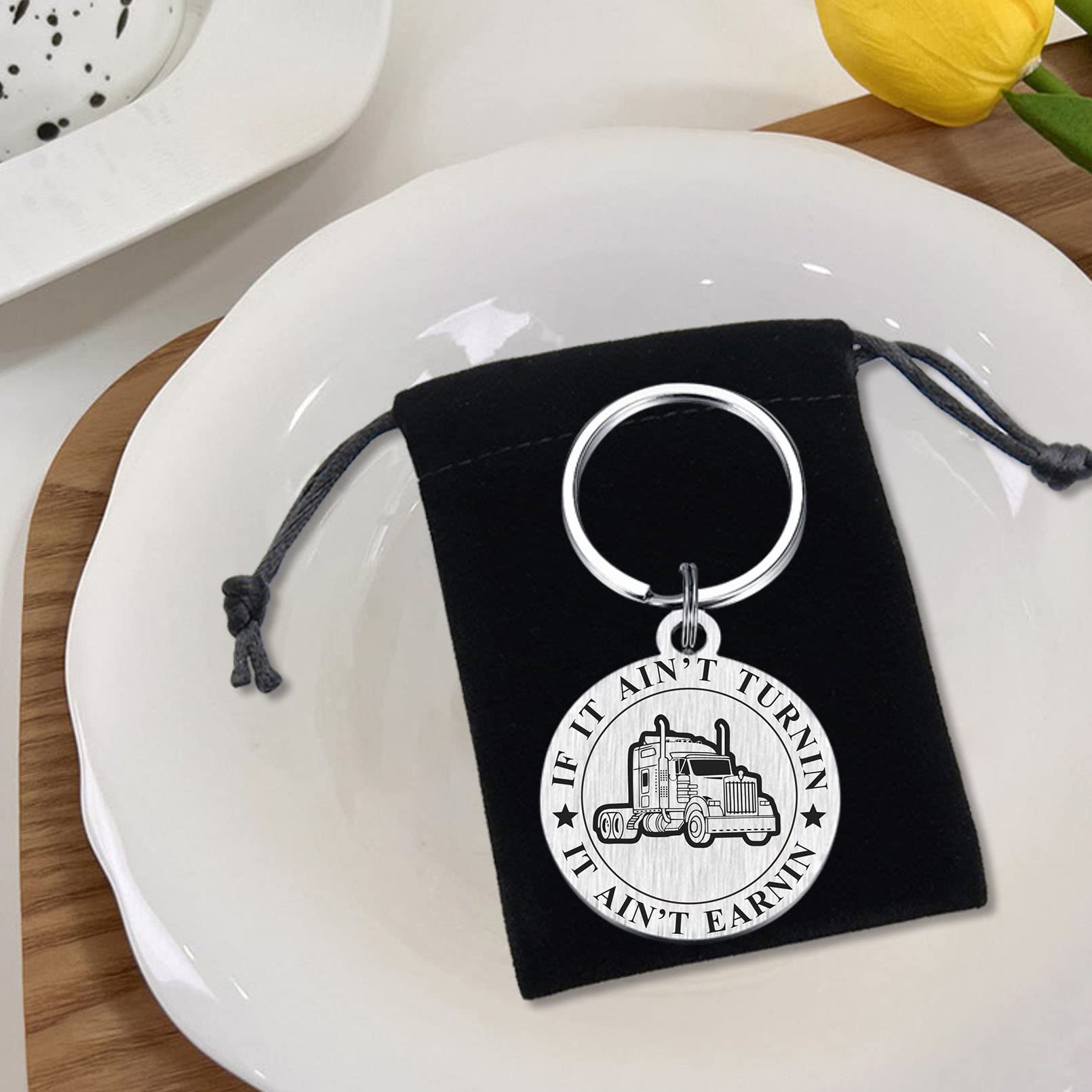 Premium Truck Driver Gifts for Men - Durable Trucker Keychain & Accessories Set - Perfect for Birthday, Father's Day & Appreciation Gifts - Ideal for Long Haul Drivers & Truck Enthusiasts