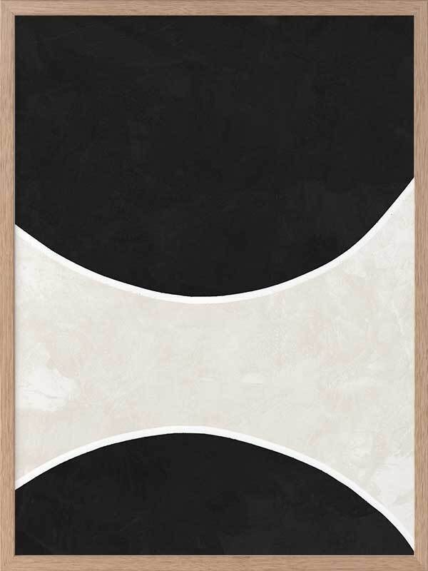 Ellipse Framed Wall Art Print - Modern Abstract Canvas Painting for Living Room, Bedroom & Office Decor