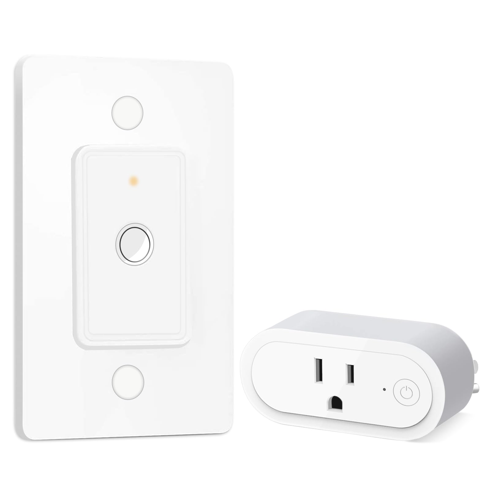 LoraTap RF Remote Control Outlet Plug - Wireless Light Switch for Lamps, Fans & Appliances, 100ft Range, No Wiring Needed, Magnetic Switch with Wall Plate, Expandable Kit (Ideal for Renters & Home Use) - Perfect for Bedroom, Living Room, Office & Smart Home Automation