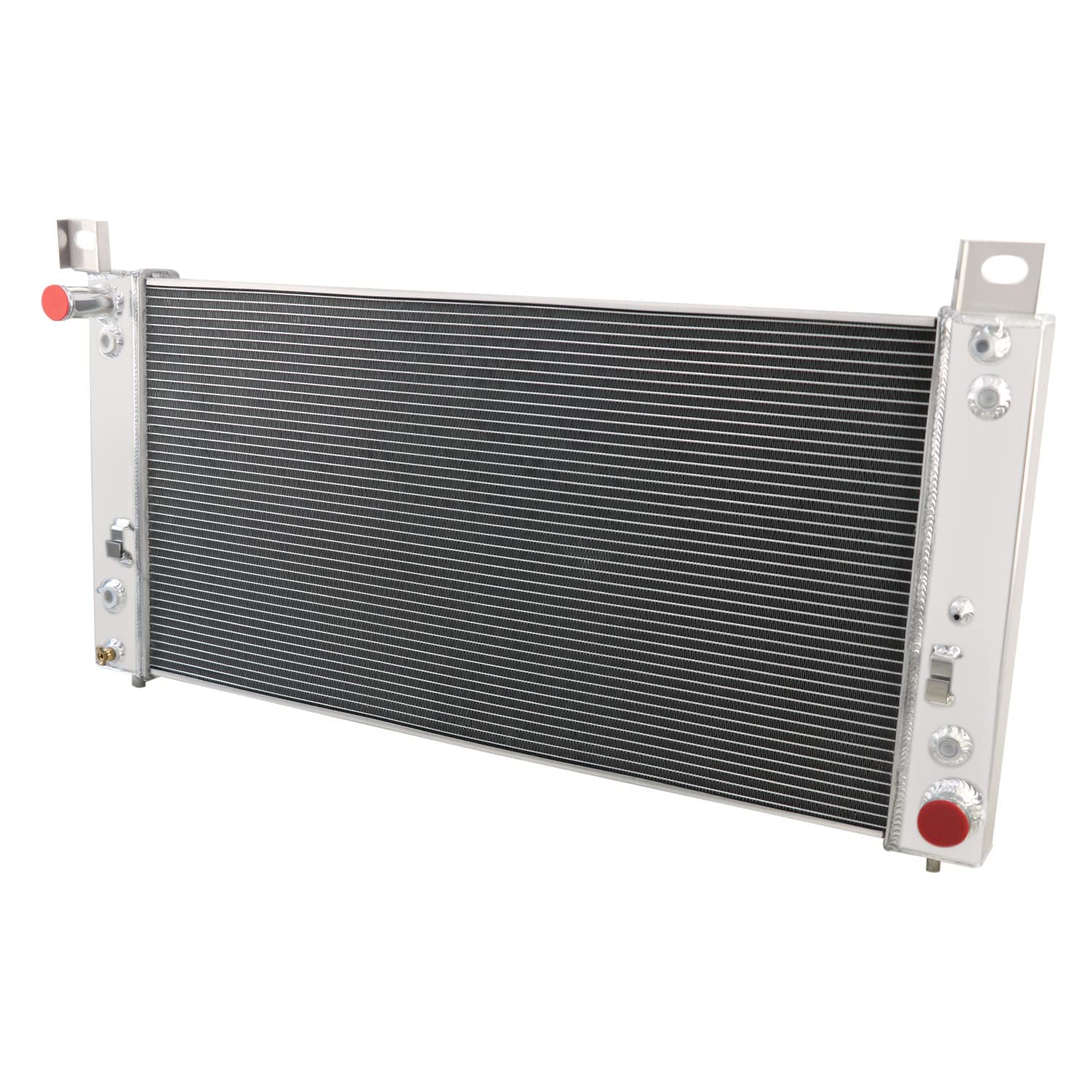 High-Performance 3-Row Aluminum Radiator for 1999-2014 Chevy Silverado 1500/2500/3500 HD, GMC Sierra & Yukon - Fits 4.3L, 4.8L, 5.3L & 6.0L Engines - Includes Cooling Fan Shroud & Relay - Perfect for Off-Roading, Towing & Heavy-Duty Use