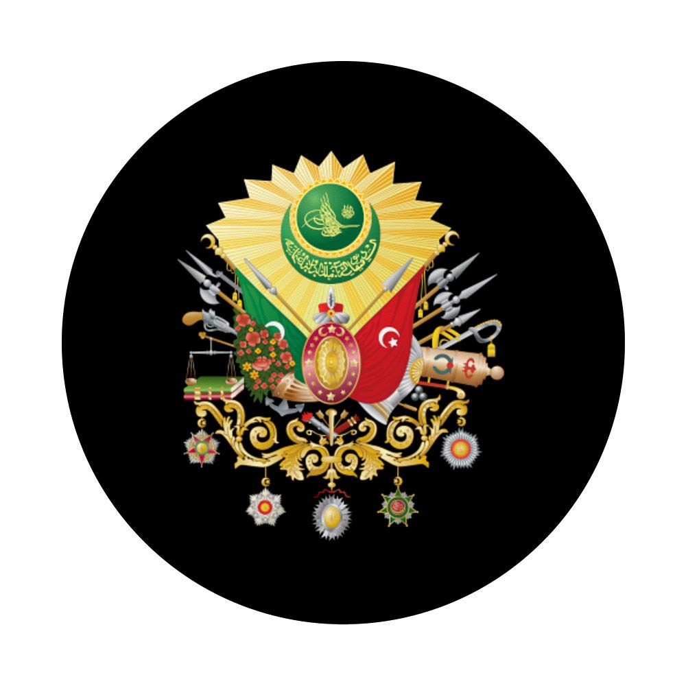 Ottoman Empire Turkish History Flag PopSockets PopGrip - Swappable Phone & Tablet Grip with Historical Design | Perfect for History Enthusiasts & Ottoman Empire Fans