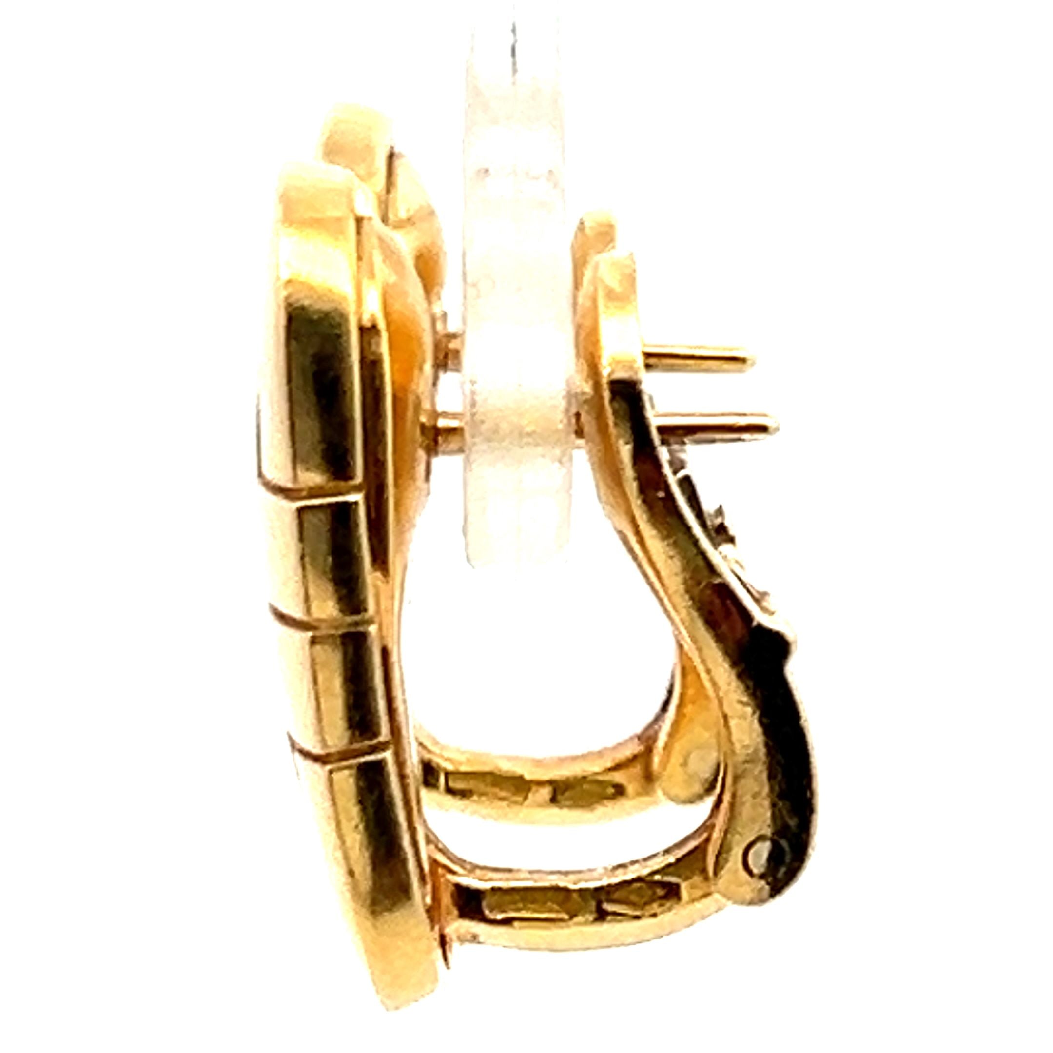 Vintage Bvlgari 18K Yellow Gold Clip-On Earrings (12.10g) – Luxury Fashion Jewelry for Parties, Weddings & Special Occasions