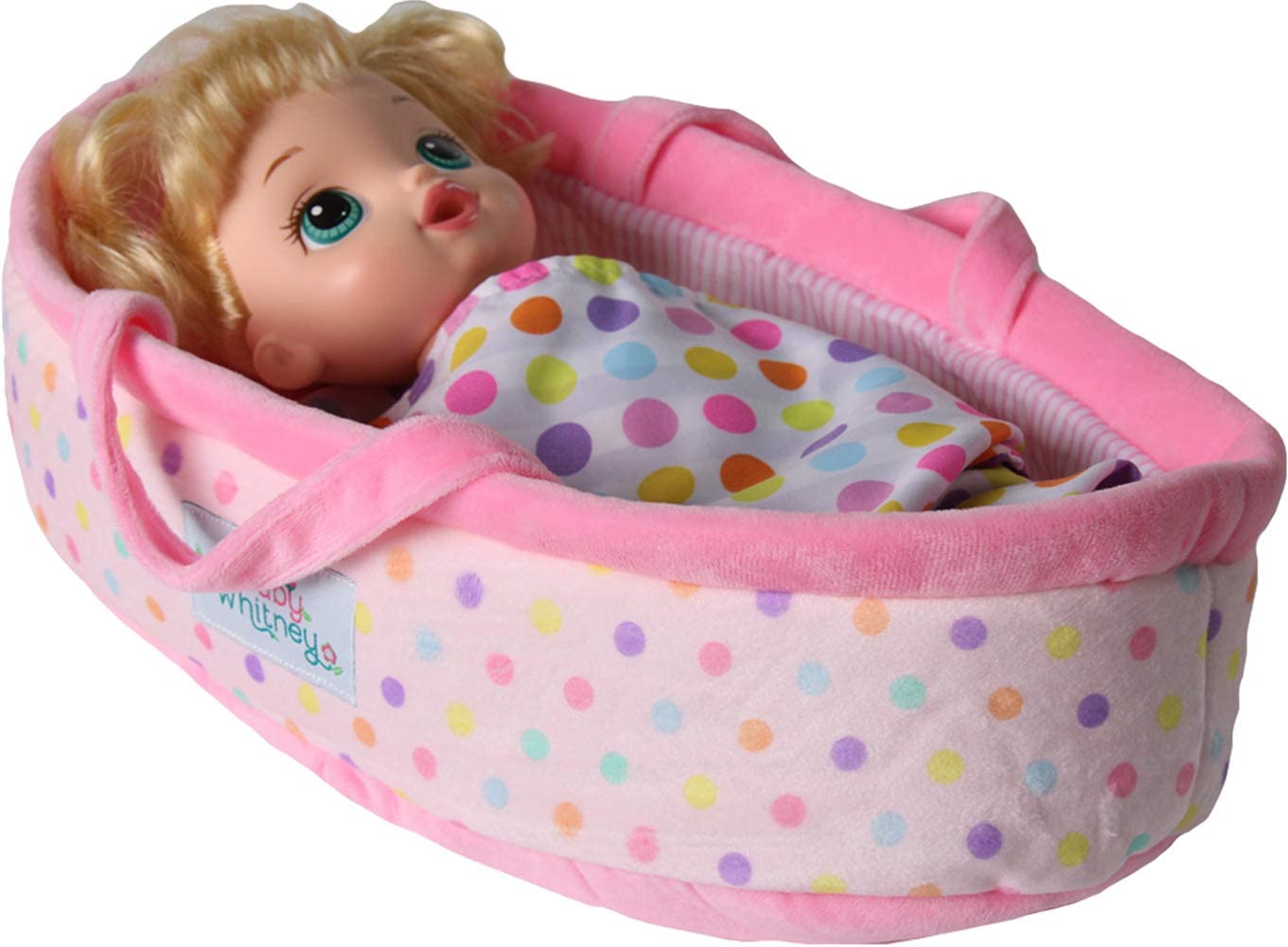 Pastel Polka Dot Baby Doll Bassinet 15