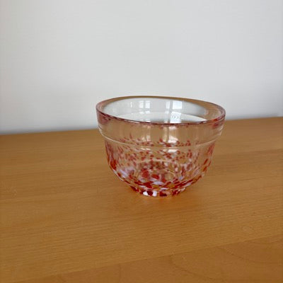 Matsugaoka Glass Bowl - Sumomo Pink - Elegant Japanese Glassware for Desserts, Salads & Home Decor