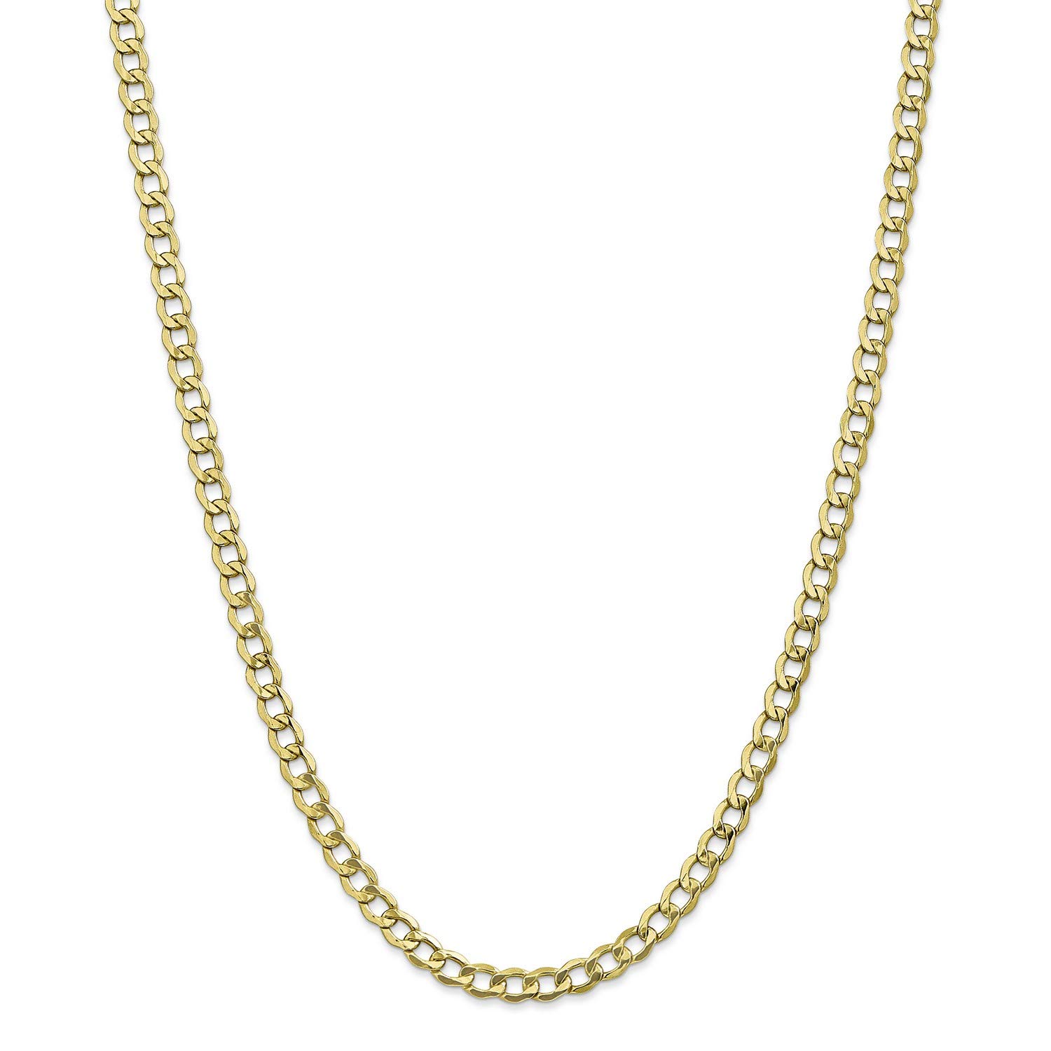 10K Yellow Gold Lightweight Curb Chain Necklace, Bracelet or Anklet - Elegant Jewelry for Women, Men & Teens - Perfect for Gifts, Parties, Weddings & Everyday Wear