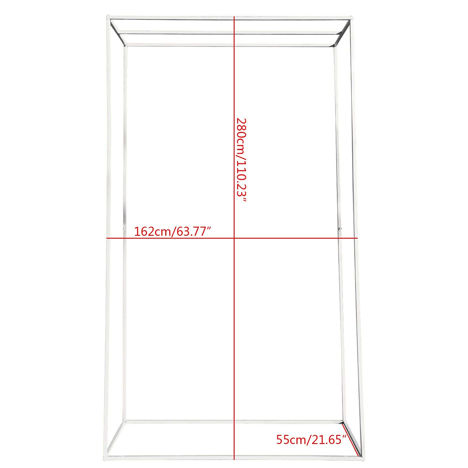 9.18ft Metal Wedding Arch Frame with Bases - Round/Square Flower Stand for Garden, Ceremony, Birthday & Graduation | Sturdy Backdrop for Outdoor Weddings, Party Decor & Photo Shoots