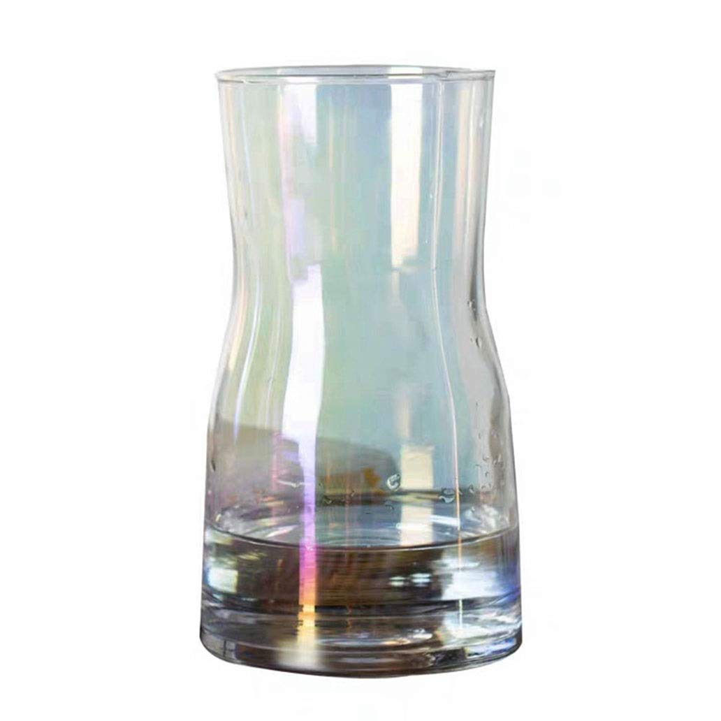 Modern Clear Glass Vases Set of 2 - Minimalist Flower Vases for Home Decor, Living Room Centerpiece & Office Tabletop - Perfect Wedding, Housewarming Gift (Use for Fresh Flowers, Artificial Arrangements or Decorative Display)
