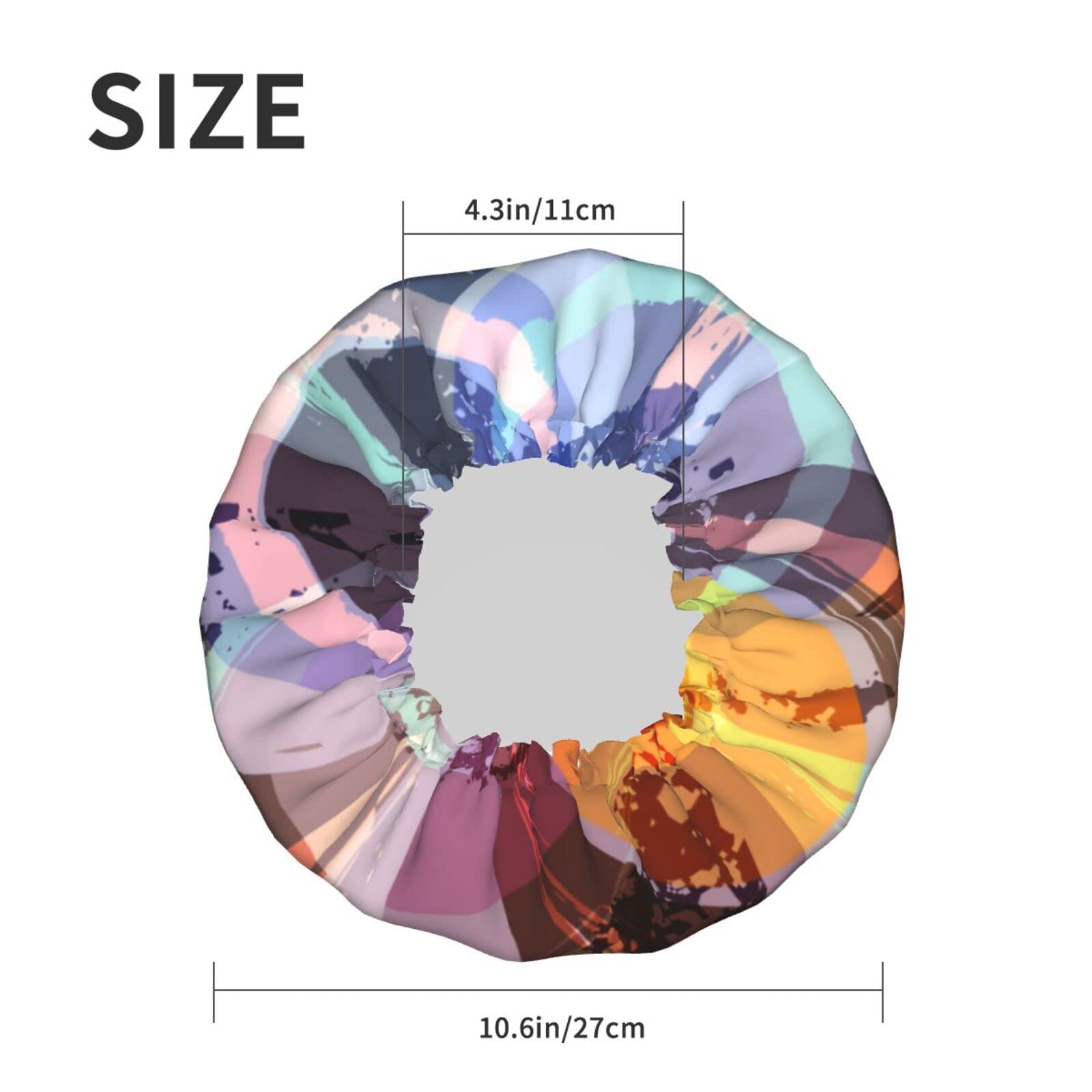Waterproof Reusable Shower Cap for Women - Double Layer Colored Twill Lattice Bath Hair Cover | Perfect for Shower, Bathing, Swimming & Salon Use