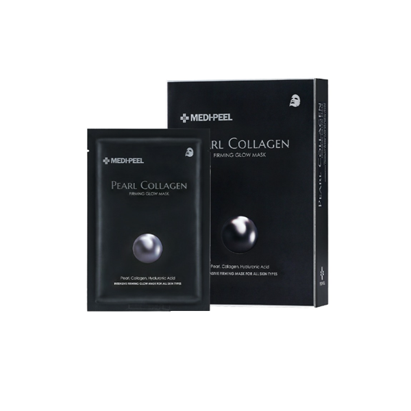 Medi Peel Pearl Collagen Firming Glow Face Mask Sheet - Brightening & Anti-Aging Treatment for Hydrated, Youthful Skin | Perfect for Spa Night & Self-Care Routine