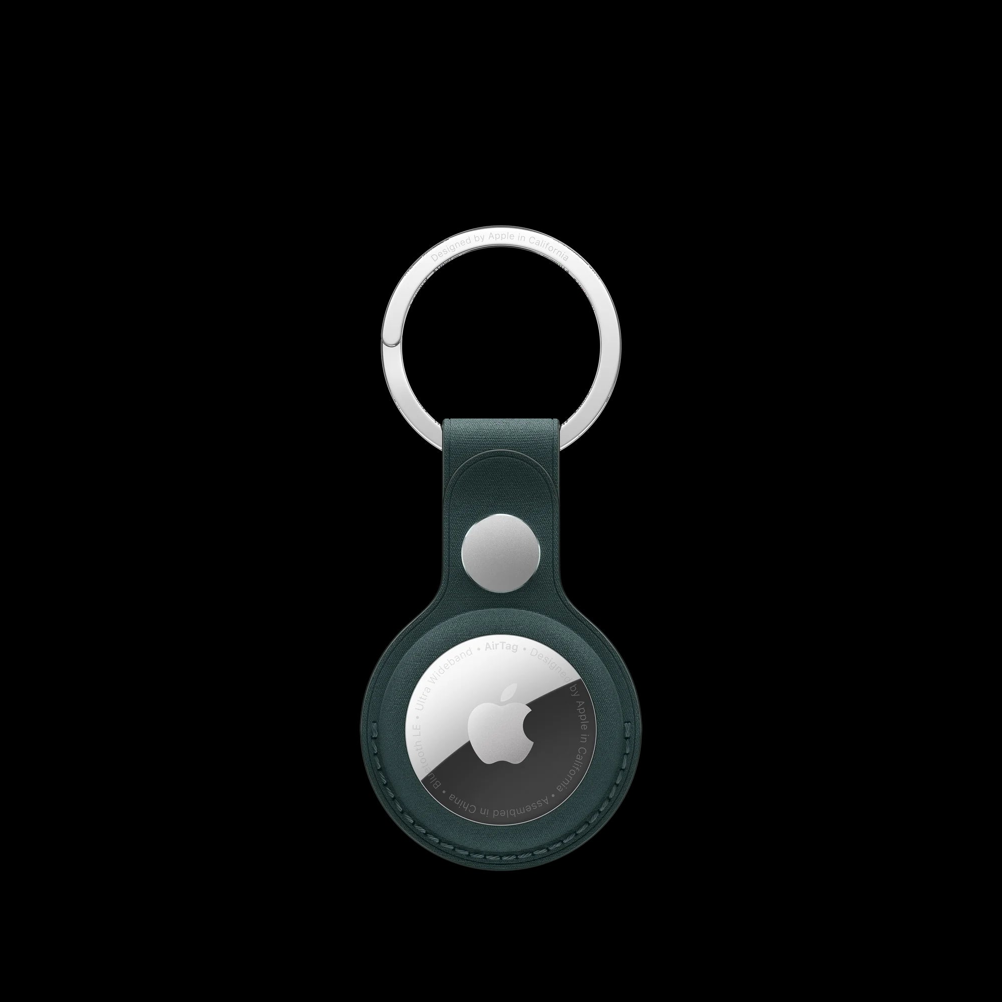 Apple AirTag FineWoven Key Ring (Dark Green) - Secure & Stylish Key Finder for iPhone, Wallet, Luggage & Backpacks | Perfect for Travel & Everyday Use