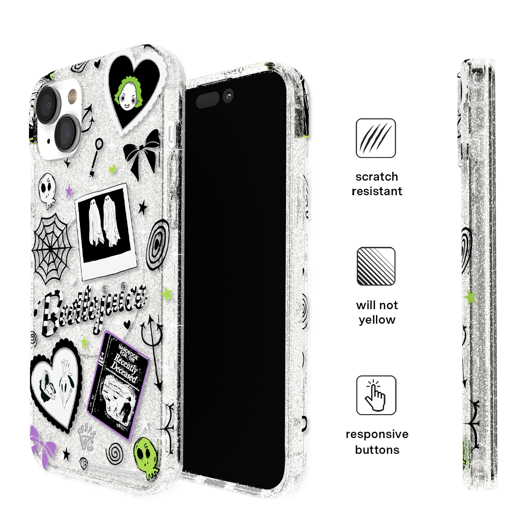 Beetlejuice Ghost with the Most iPhone Case - Fun Movie Character Phone Cover for iPhone 11/12/13/14/15 Pro Max - Perfect for Halloween, Cosplay & Movie Fans