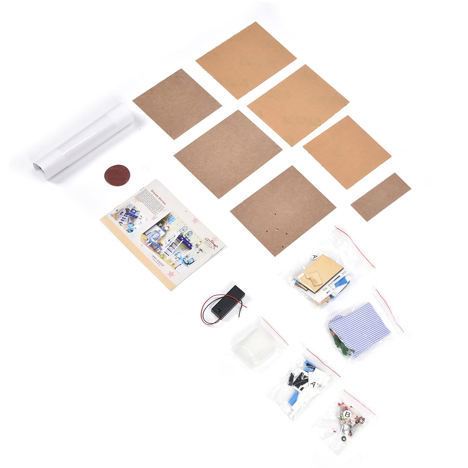 Shanrya DIY Dollhouse Kit - Miniature Doll House with Easy Assembly, Lightweight & Sturdy Design - Perfect for Valentine's Day Gifts, Home Decor & Creative Play