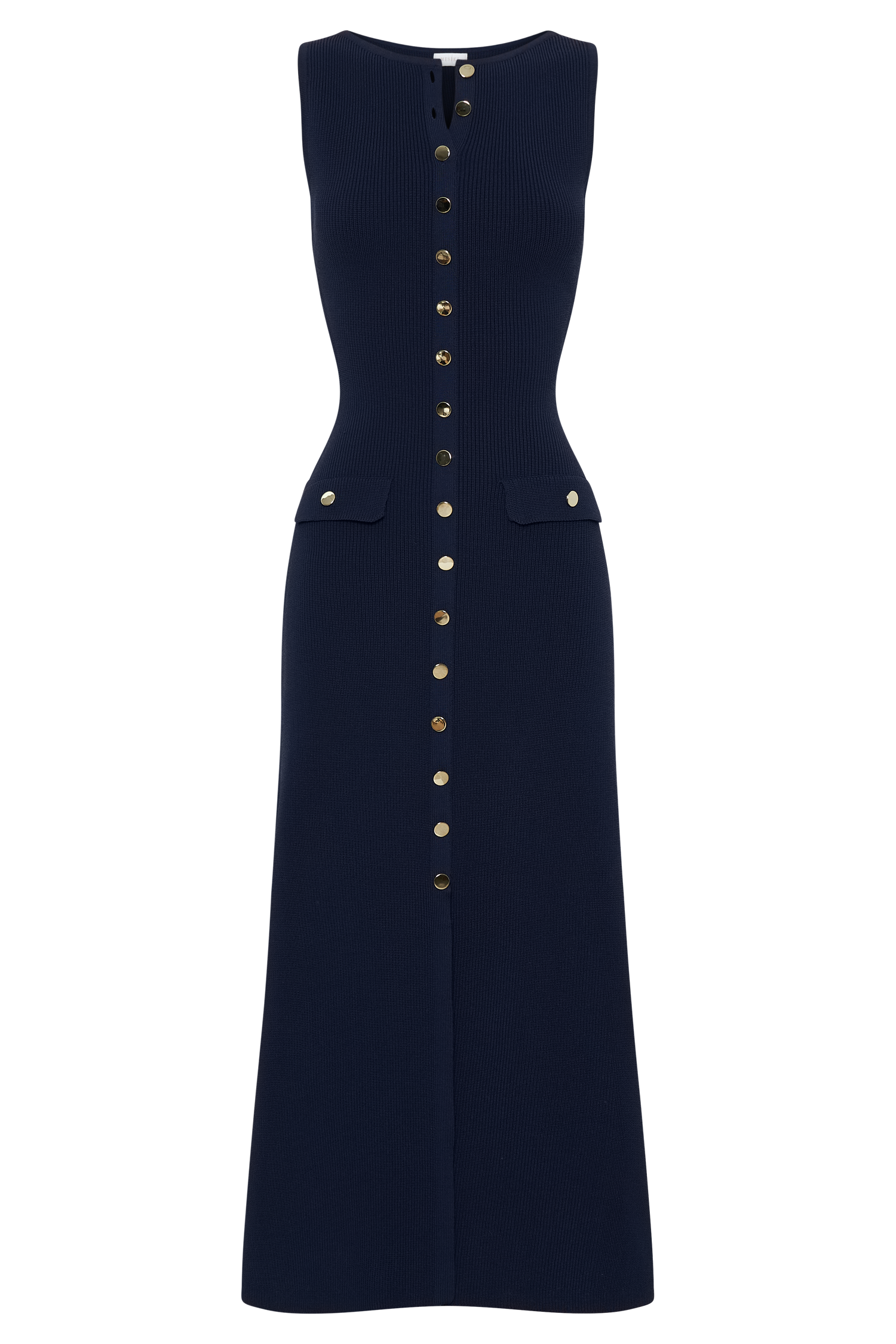 Sawyer Sleeveless Button-Down Maxi Dress for Women - Navy Blue Flowy Summer Beach Dress for Vacation, Date Night & Casual Outings