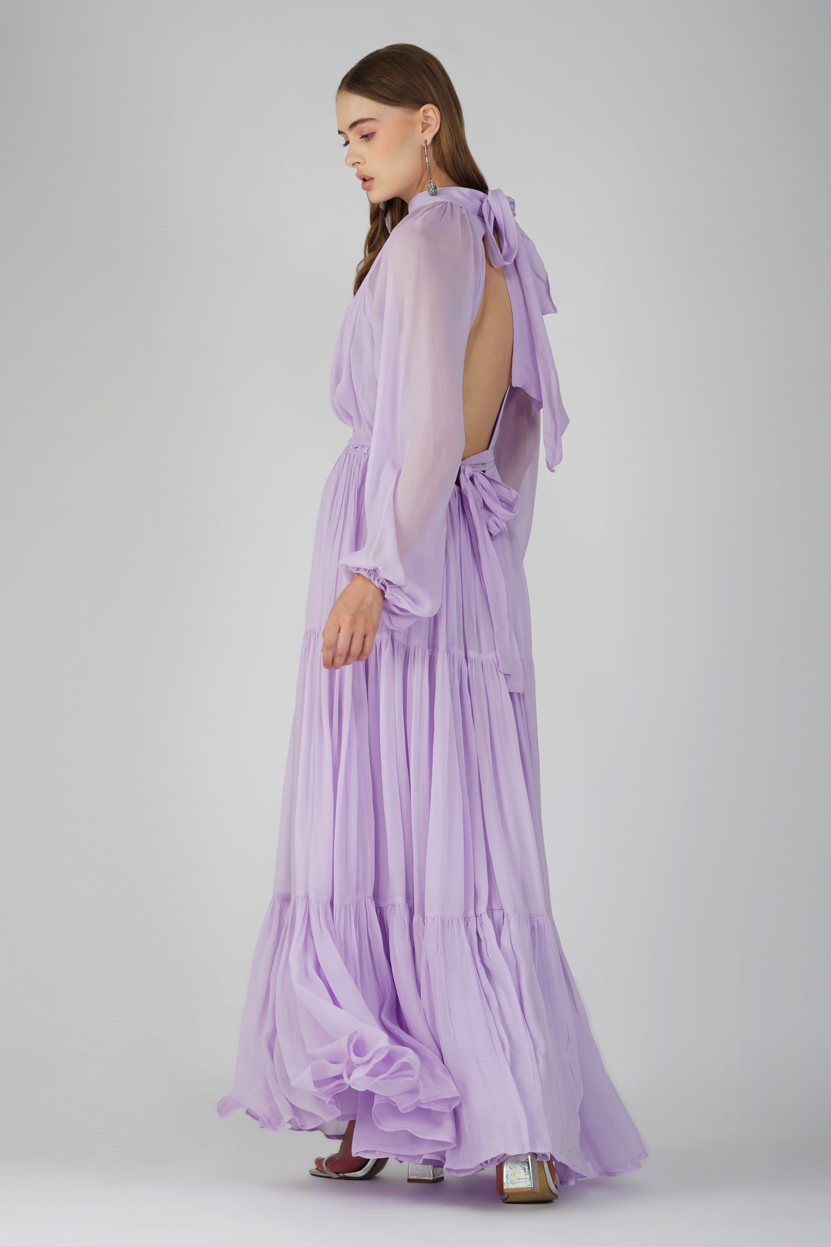 Rosetta Maxi Dress in Lilac - Flowy Long Summer Dress for Women, Perfect for Beach, Vacation & Casual Outings