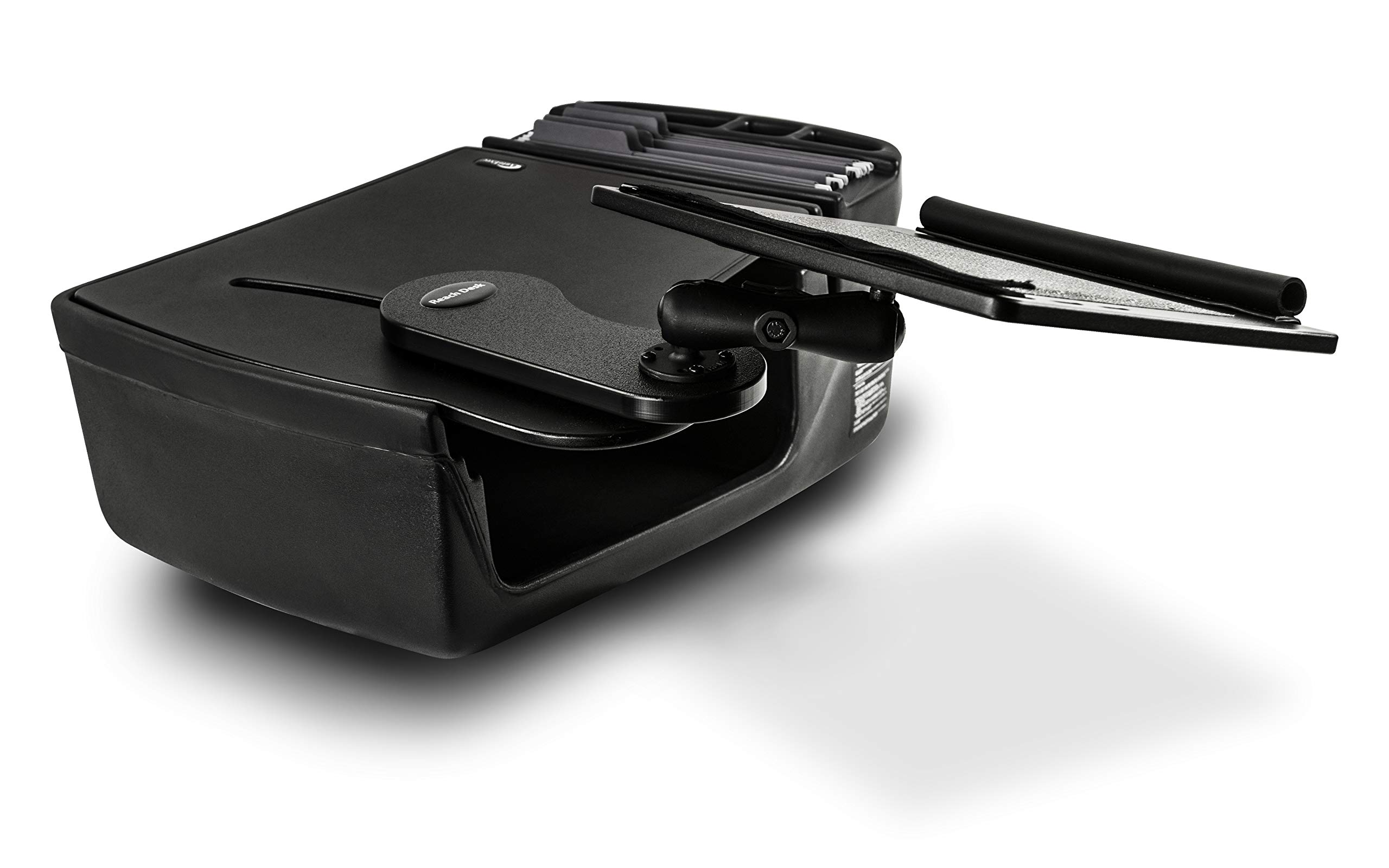 AutoExec AUE10070 Reach Front Seat Car Desk - Black Finish - Portable Laptop Tray for Work & Travel - Perfect for Business, Commuting & Road Trips