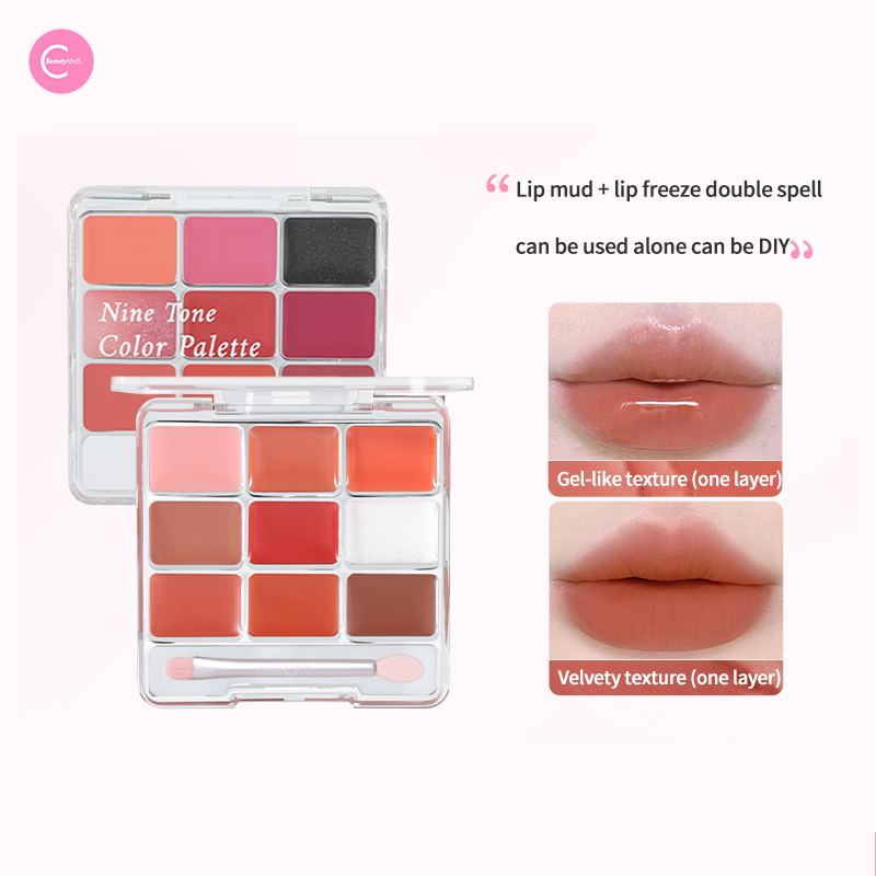GELLA'S Lip & Cheek Tint Palette - 6 Colors Cream Blush & Lip Stain Set for Natural Makeup Look | Perfect for Everyday Wear, Date Night & Professional Makeup Artists