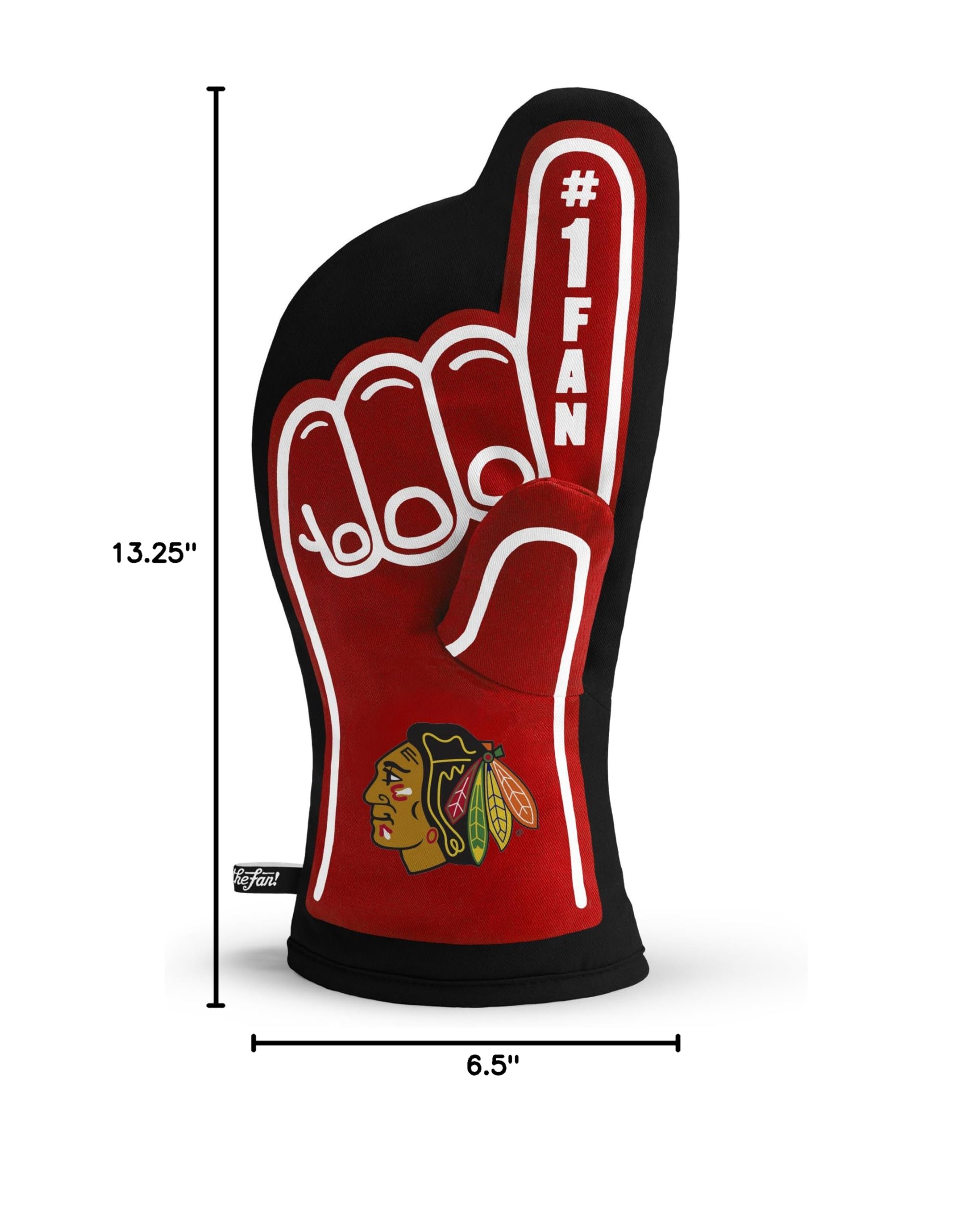 YouTheFan NHL #1 Oven Mitt - Heat Resistant Glove for Cooking & Baking - Perfect for Grilling, BBQ, and Kitchen Use - Officially Licensed NHL Team Designs