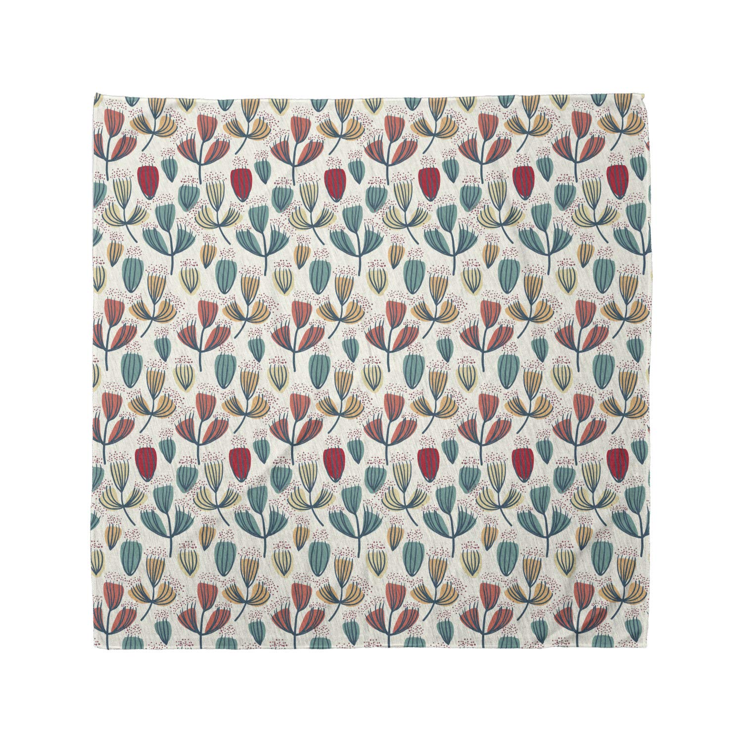 Ambesonne Garden Art Bandana - Sketch Summer Garden Design, Unisex Head & Neck Scarf for Men & Women - Perfect for Outdoor Activities, Hiking, and Fashion Accessories