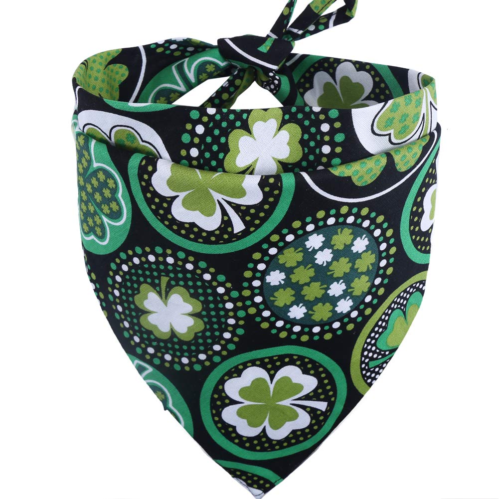 St. Patrick's Day Reversible Dog Bandana - Triangle Pet Bib Scarf for Small Dogs & Cats - Perfect for St. Patrick's Day Parades & Pet Parties