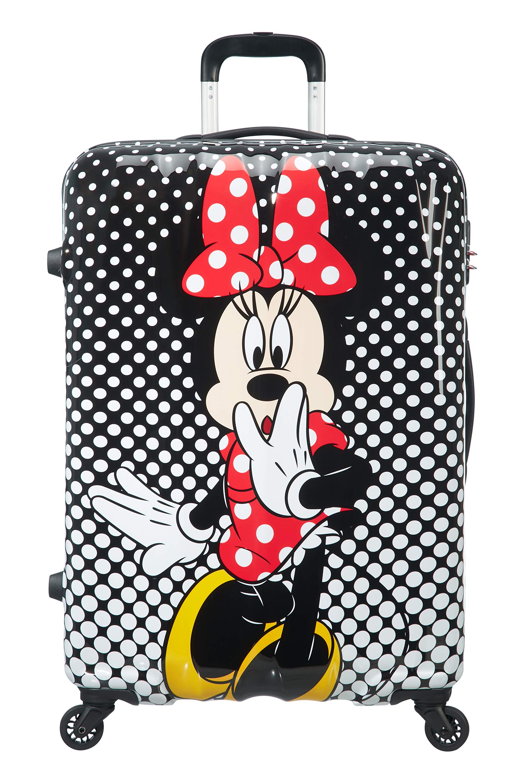 American Tourister Unisex-Adult & Kids Luggage - Minnie Mouse Polka Dot Design, 75cm-88L Capacity, Multicolor (Perfect for Family Vacations, School Trips & Disney Adventures)