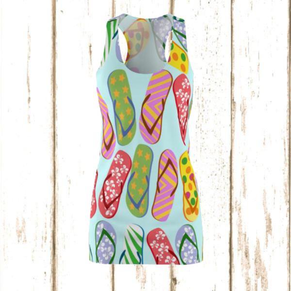 Flip Flops Kinda Girl Dress - Women's Casual Summer Sundress for Beach, Vacation & Outdoor Wear